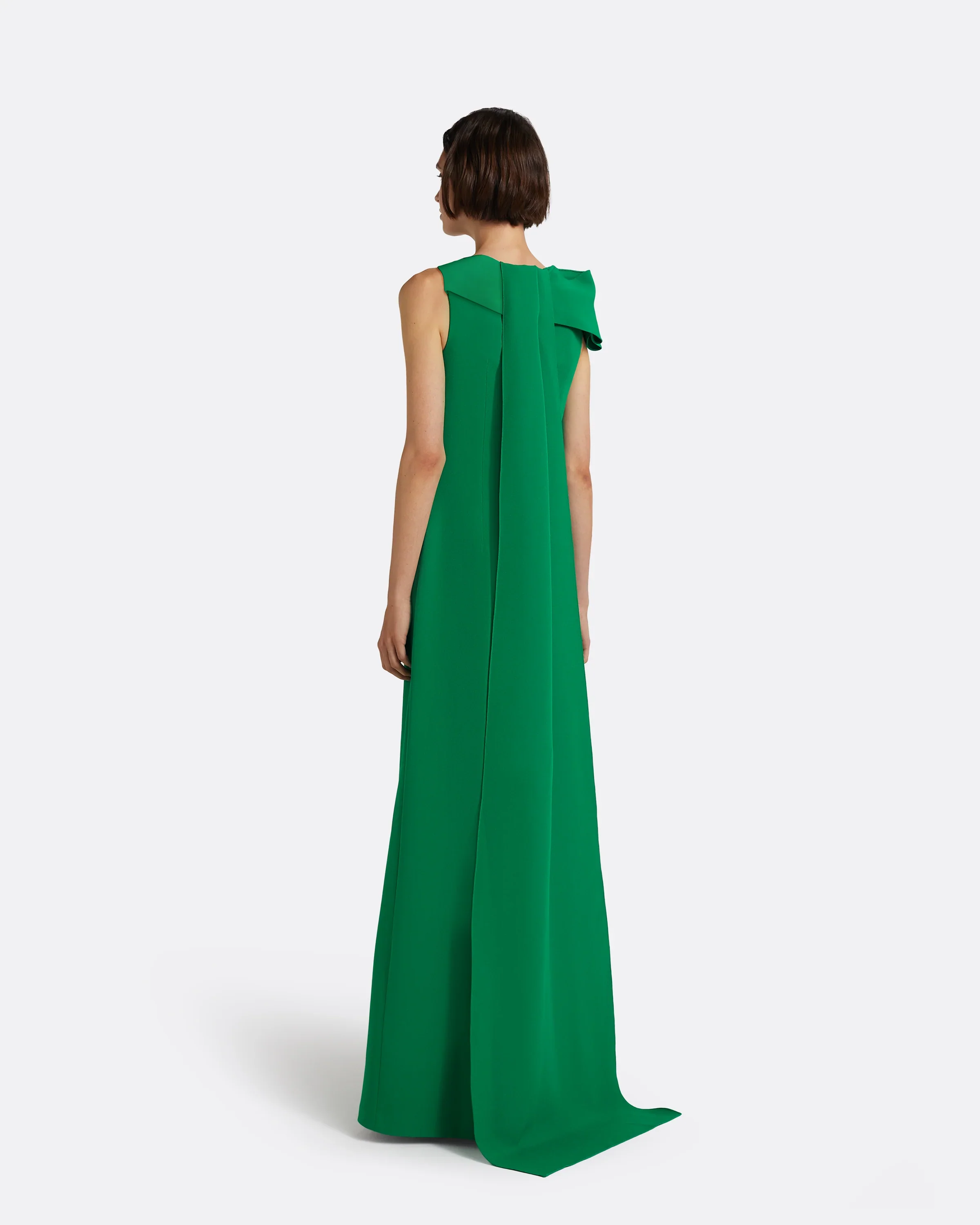 Mallory Long Dress in Jewel Green - Image 8