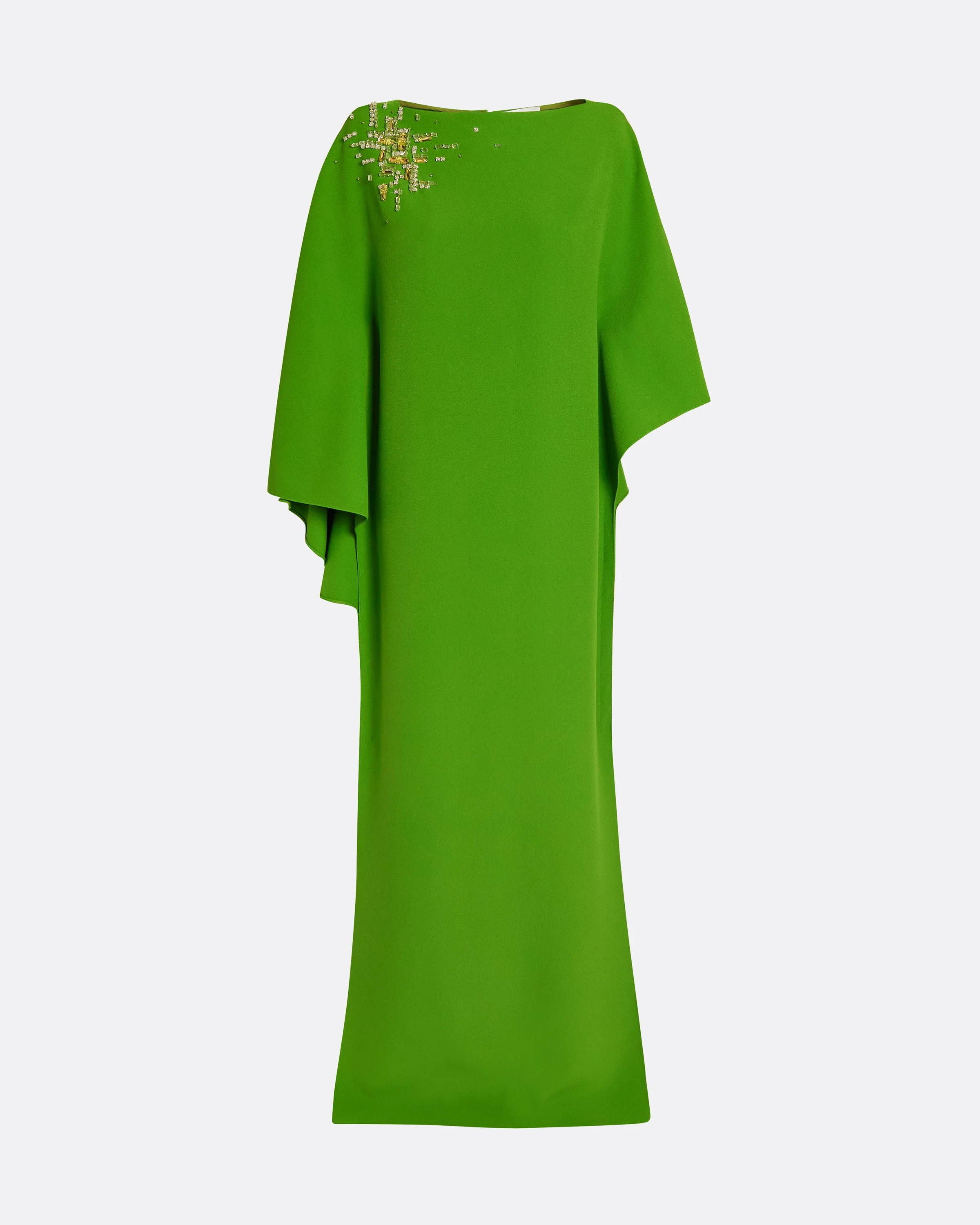 Marcellina Long Dress in Verdant Green with Multi-greens - Image 5