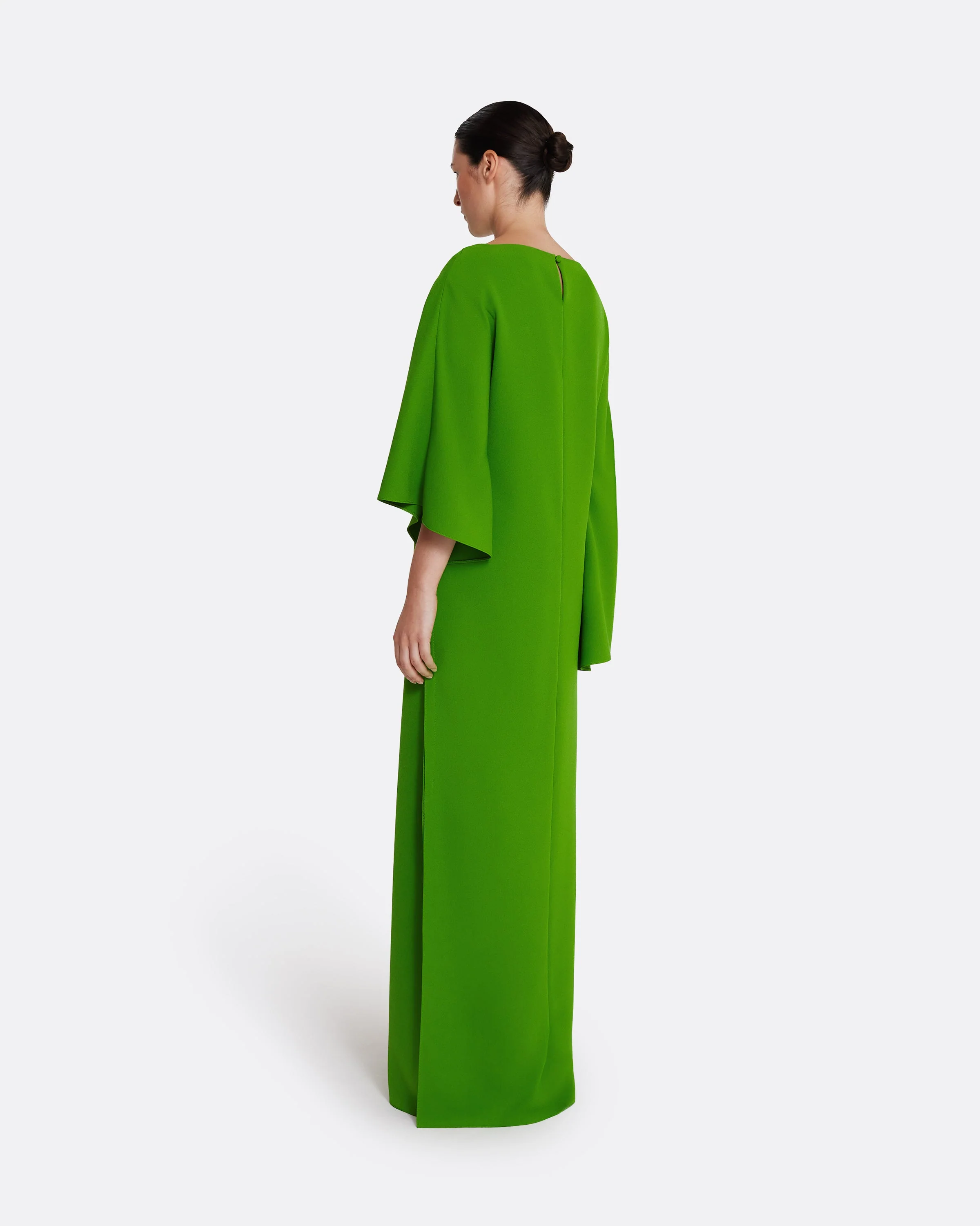 Marcellina Long Dress in Verdant Green with Multi-greens - Image 7