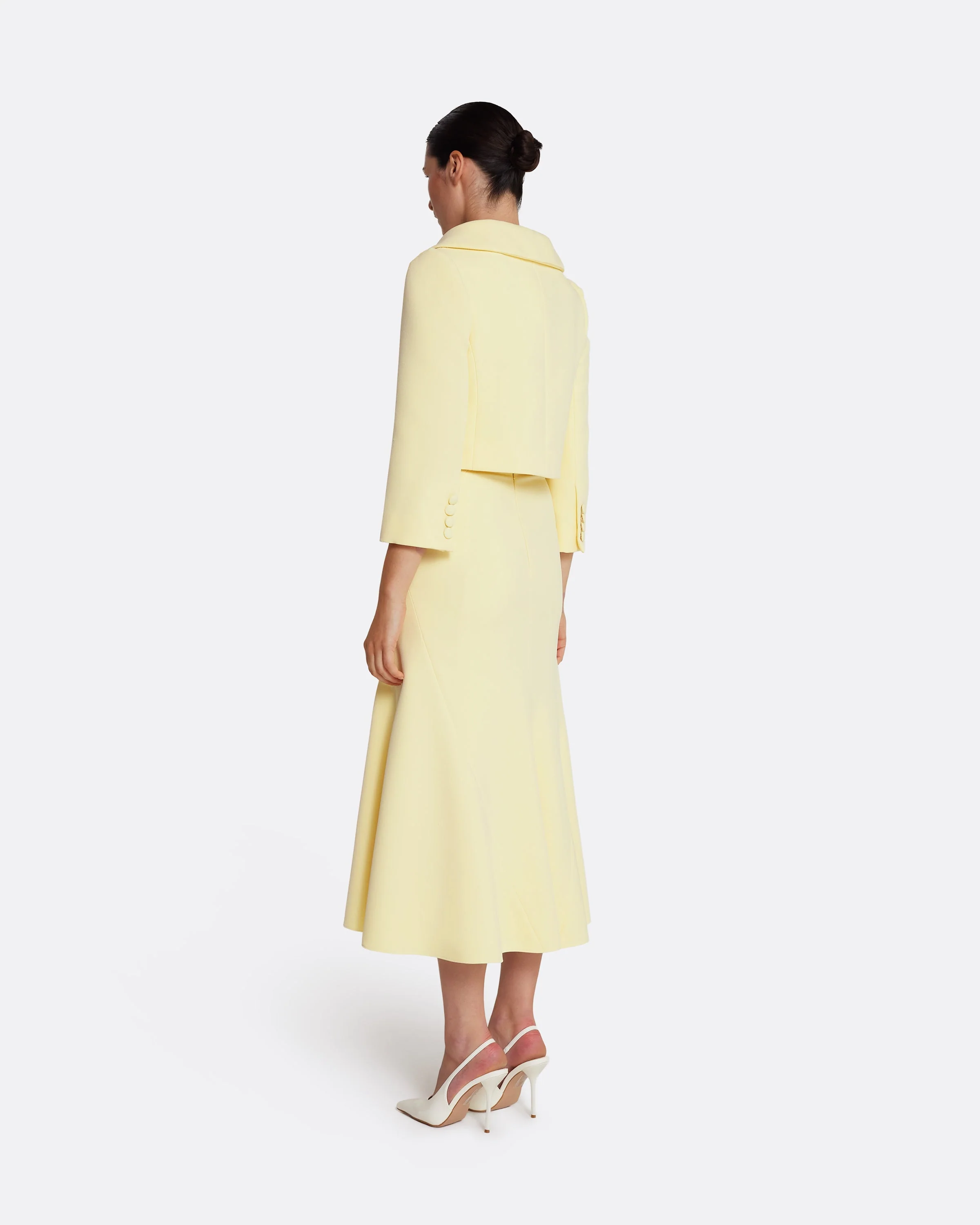Marialuisa Skirt in Pale Yellow - Image 2