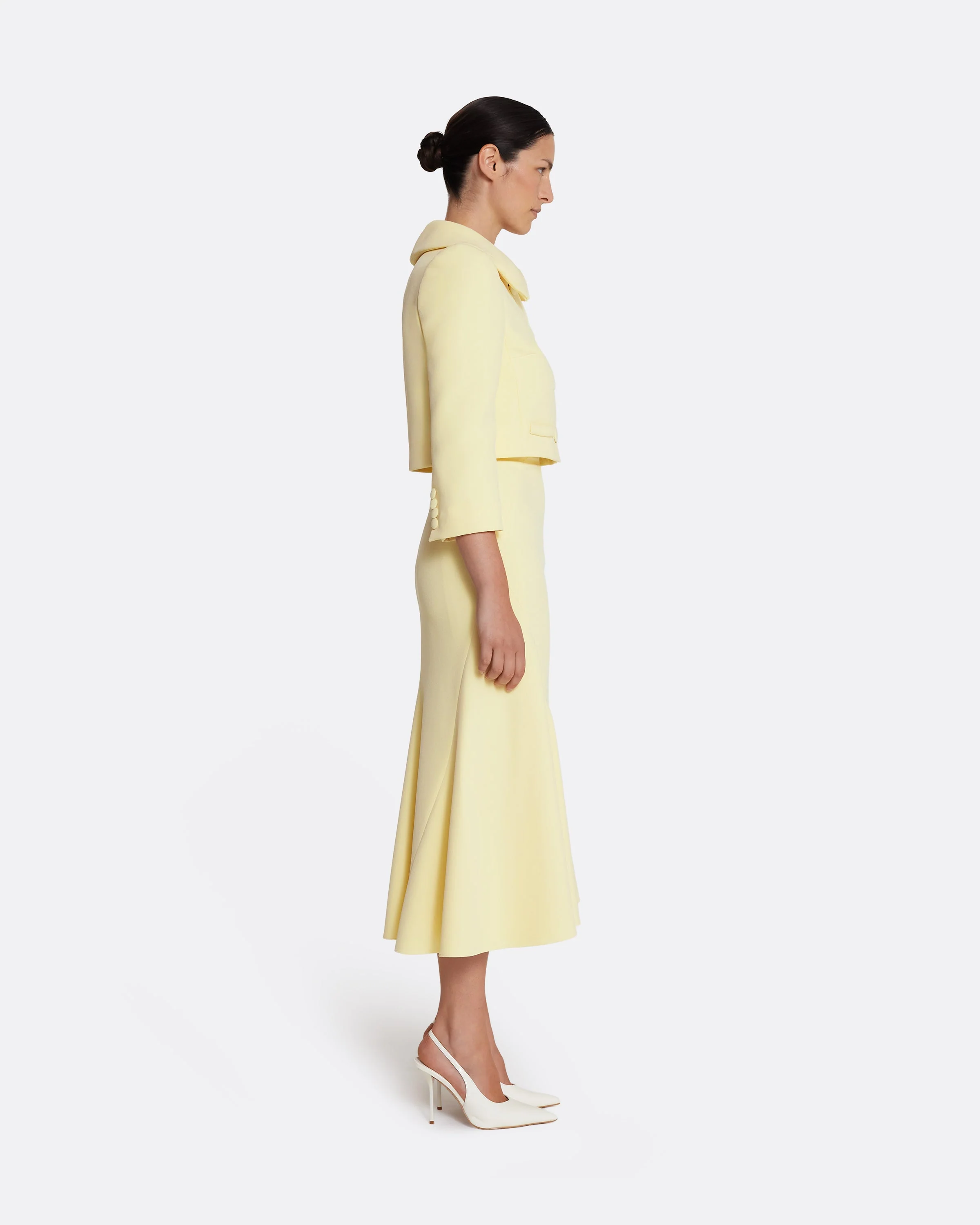 Marialuisa Skirt in Pale Yellow - Image 4