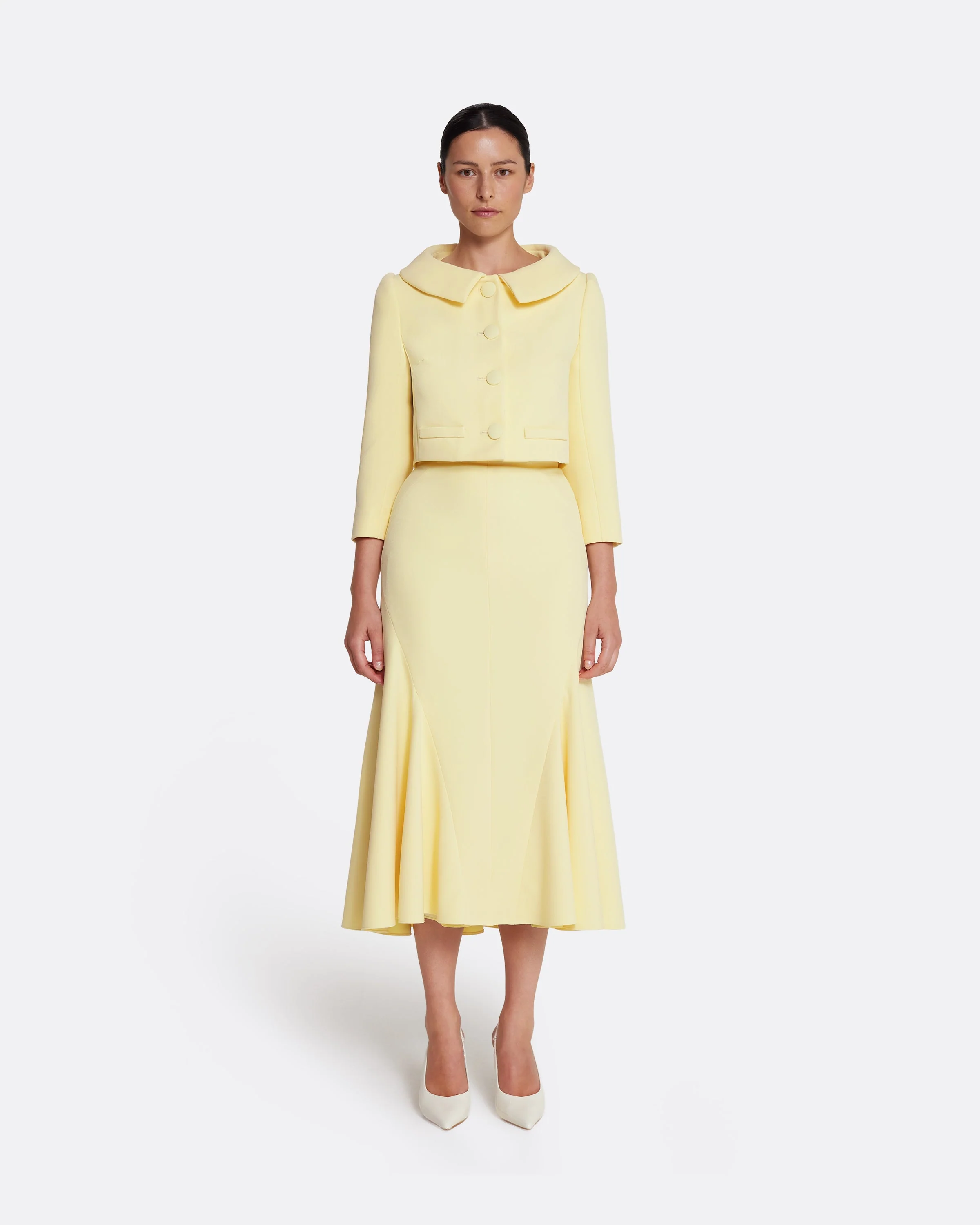 Marialuisa Skirt in Pale Yellow - Image 6