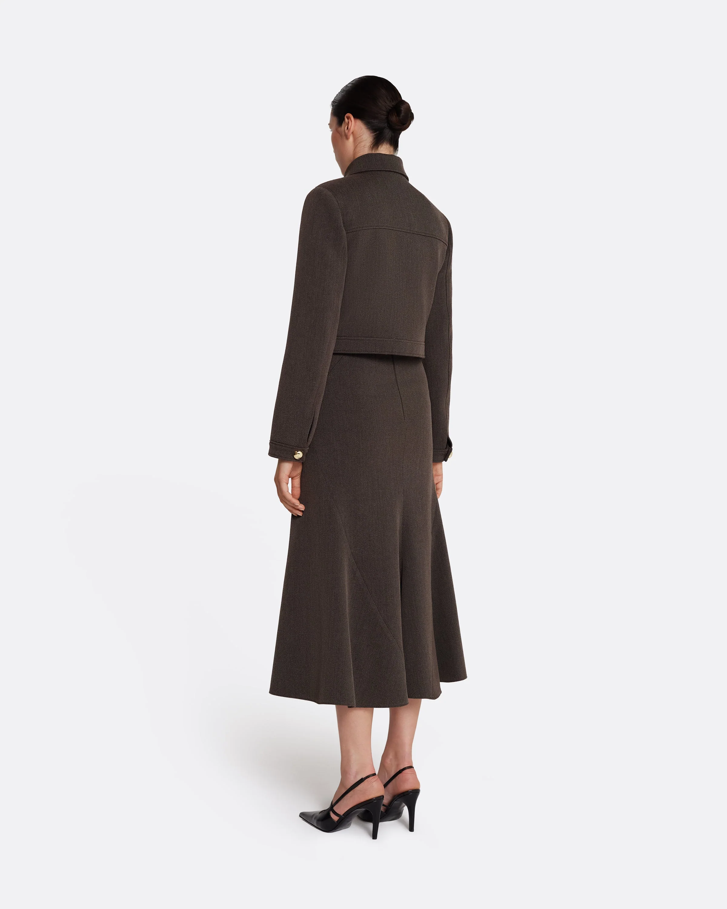 Marialuisa Skirt in Soft Brown - Image 6