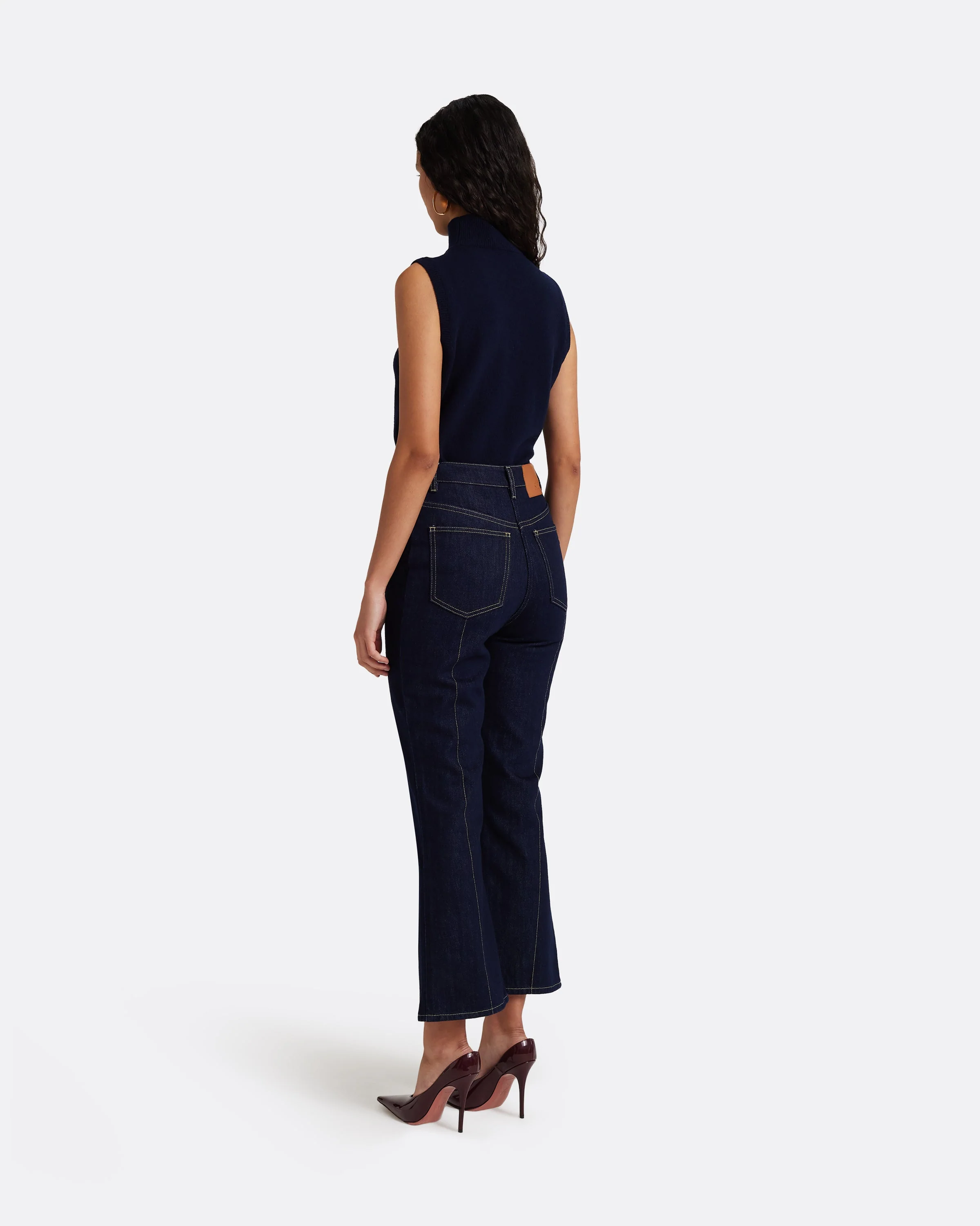 Marietta Denim Trouser in Dark Wash - Image 2