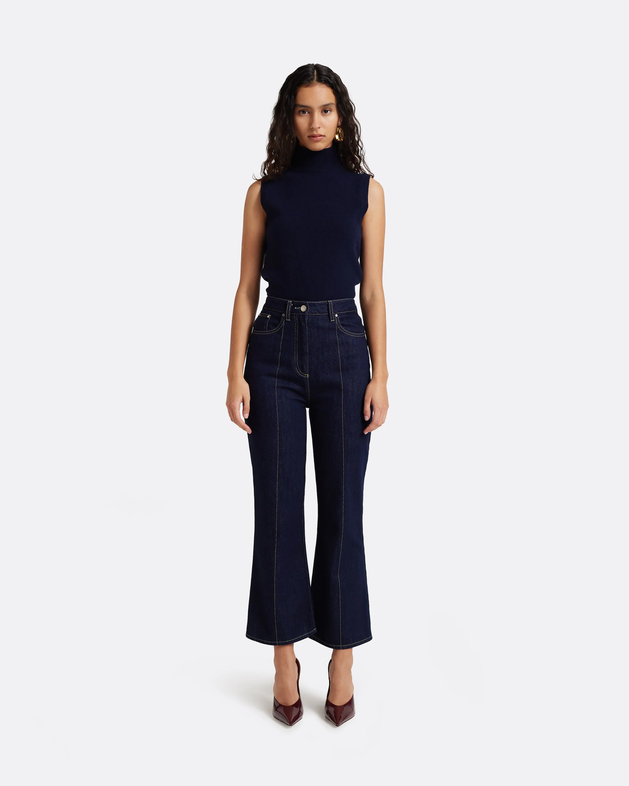 Marietta Denim Trouser in Dark Wash - Image 6