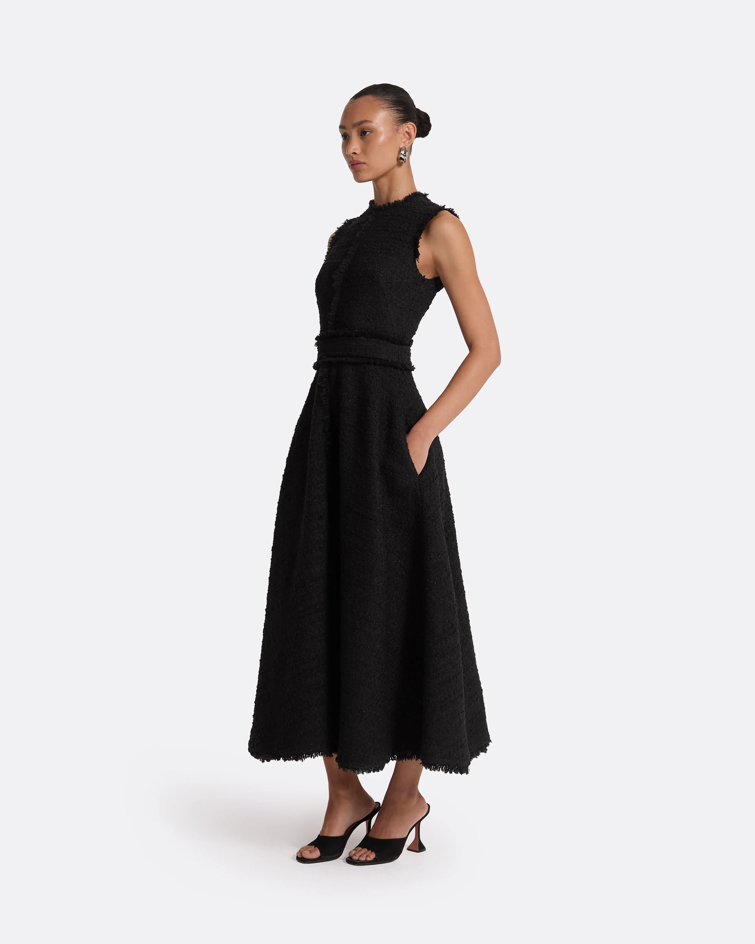 Mary Black Midi Dress - Image 9