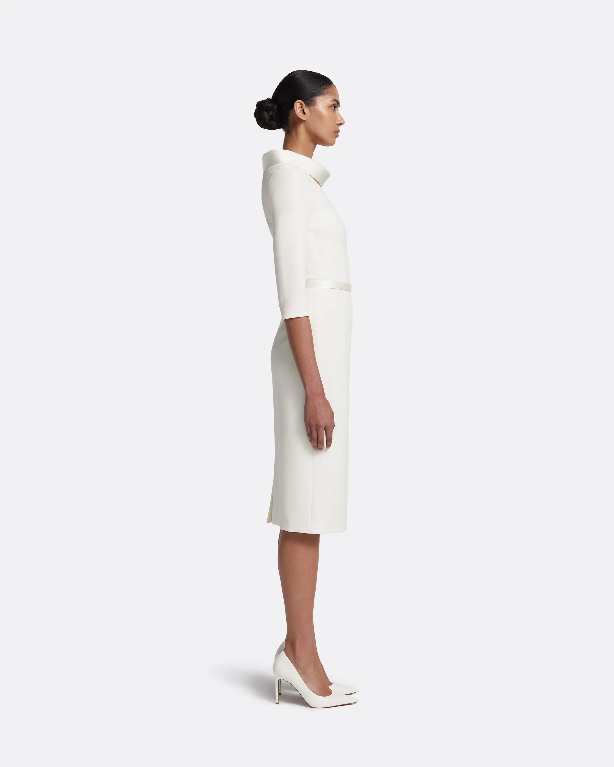 Meryl Midi Dress in Ivory - Image 11