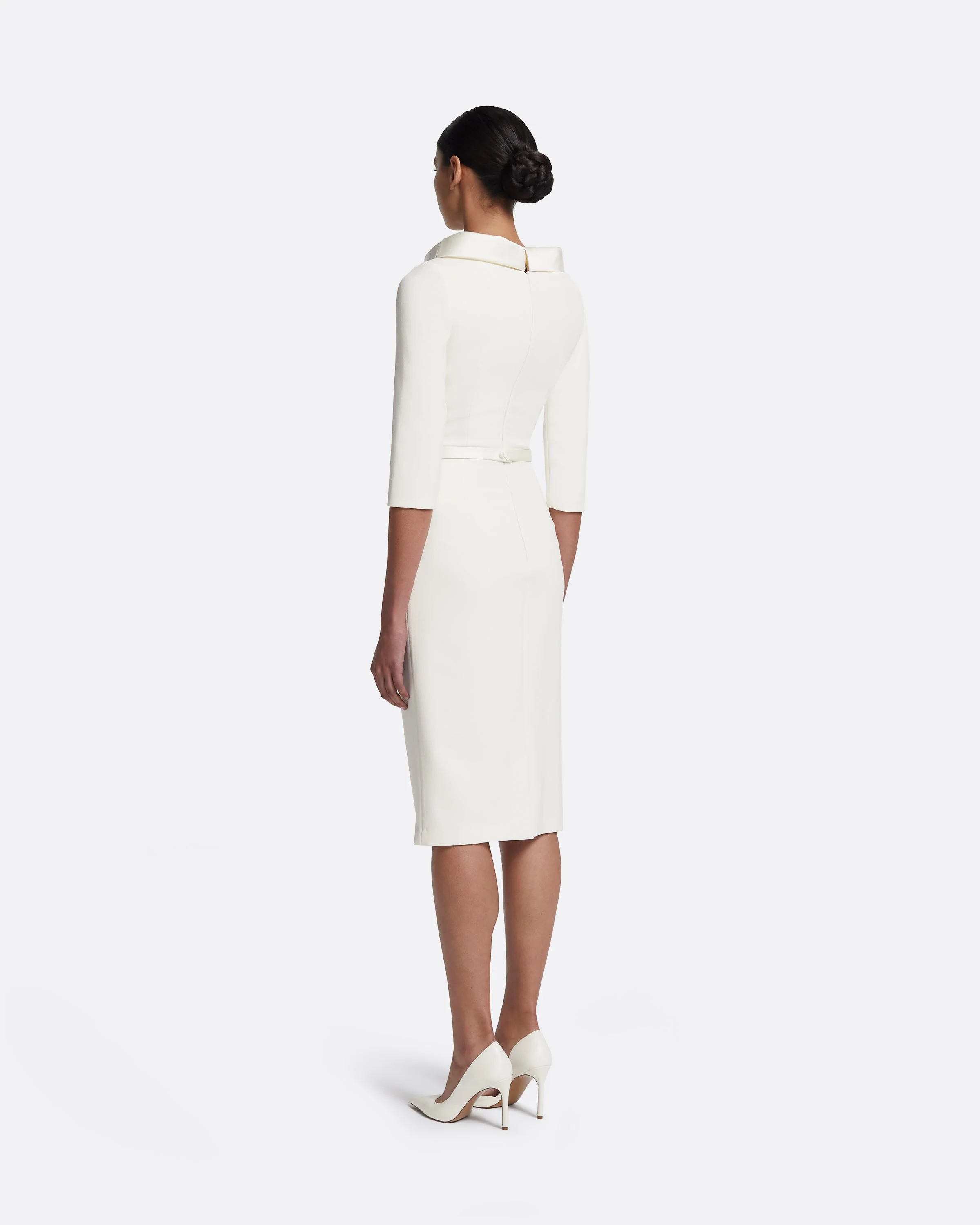 Meryl Midi Dress in Ivory - Image 2