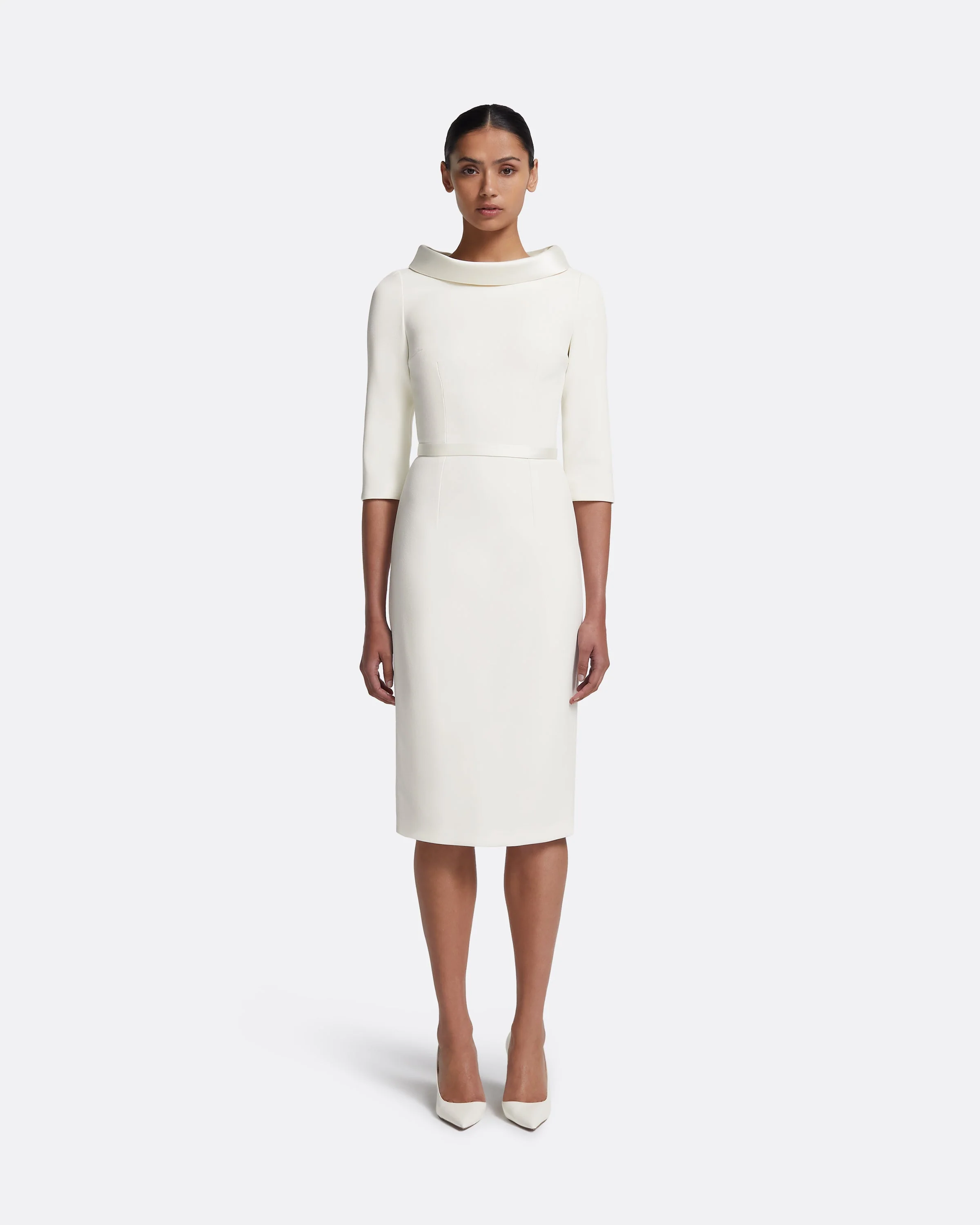 Meryl Midi Dress in Ivory - Image 8