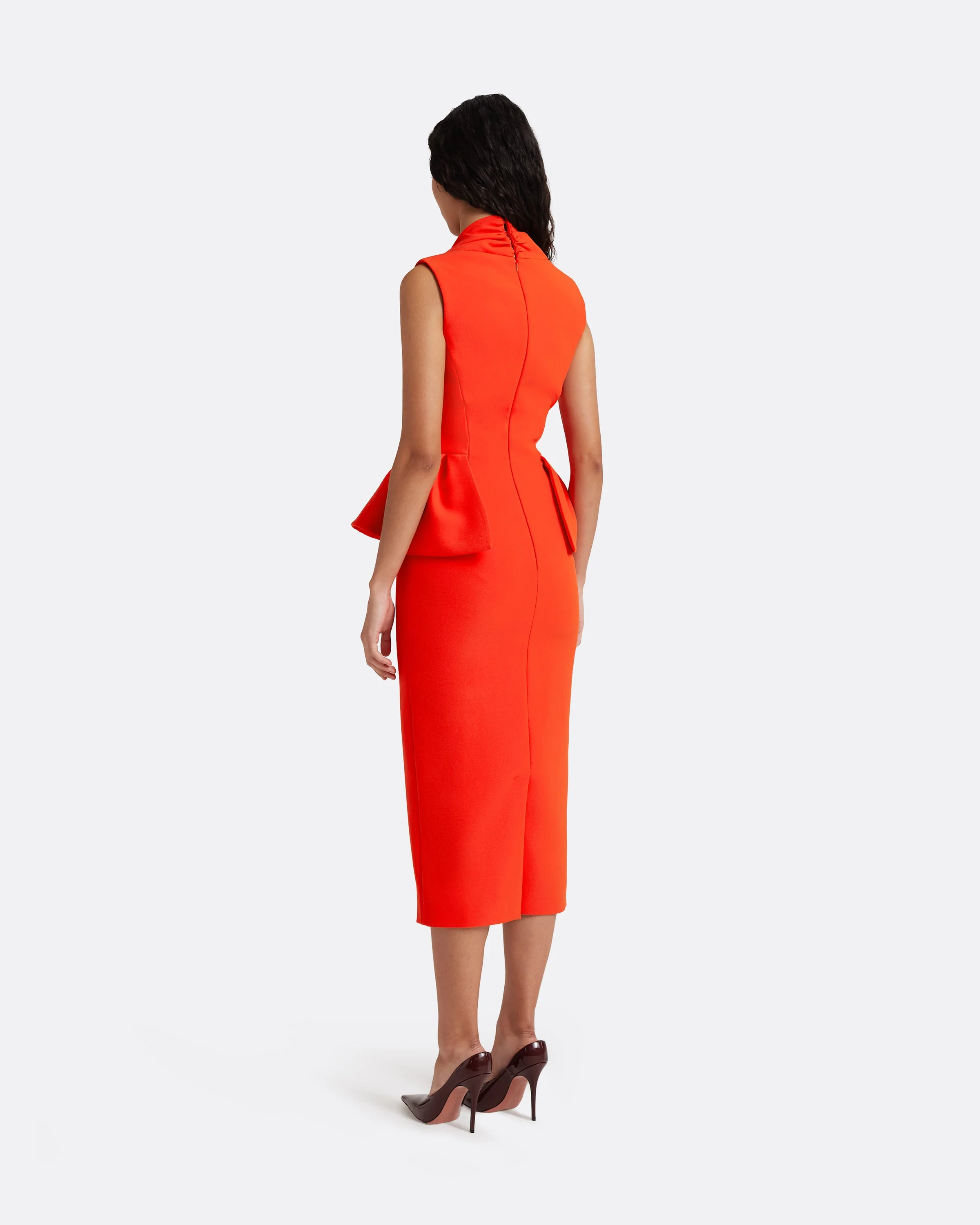 Milou Midi Dress in Apple Red - Image 2
