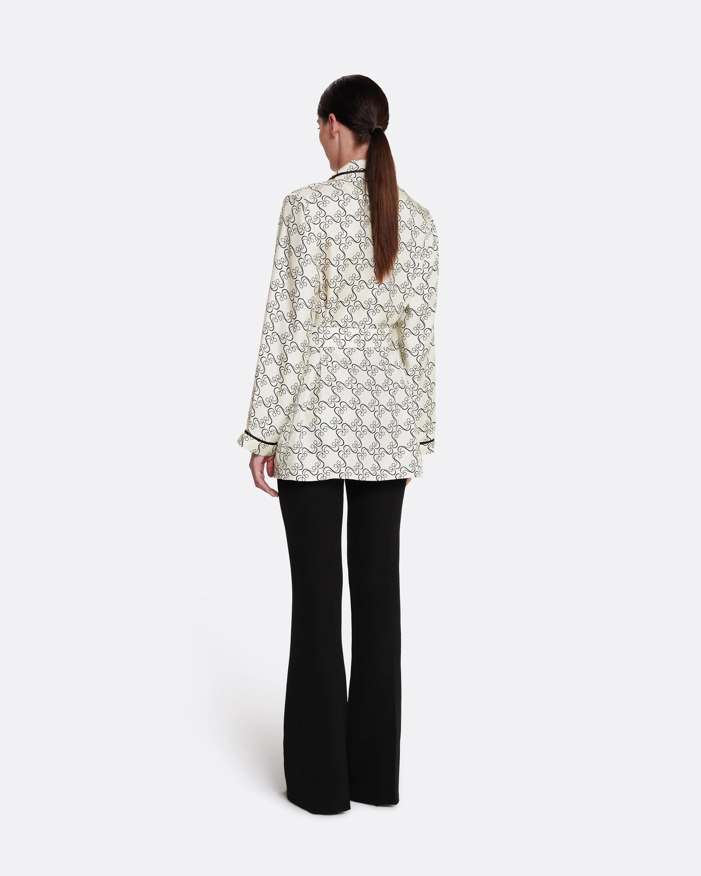 Mirella Top in Black on Ecru - Image 12