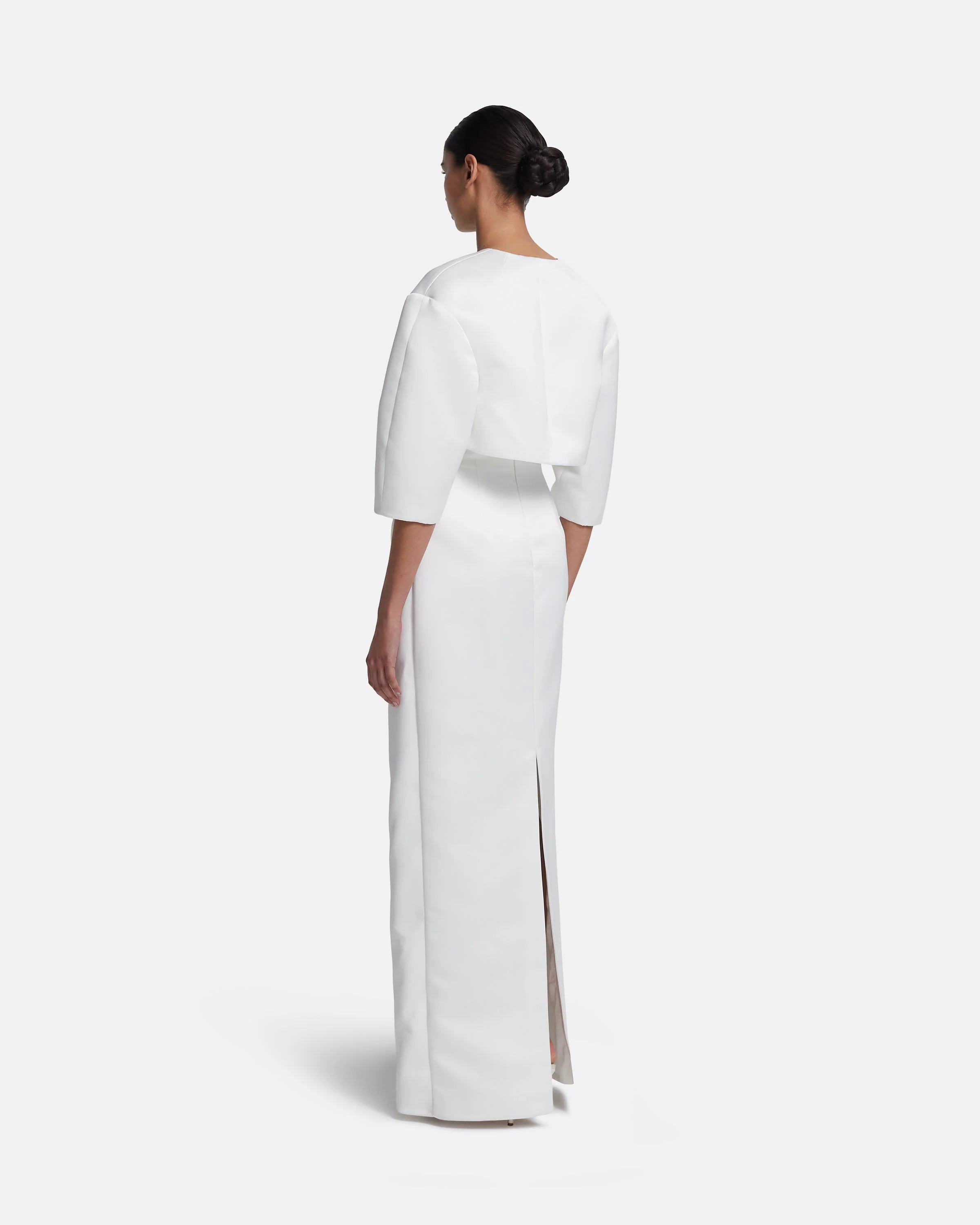 Misaki Long Dress in Porcelain - Image 13