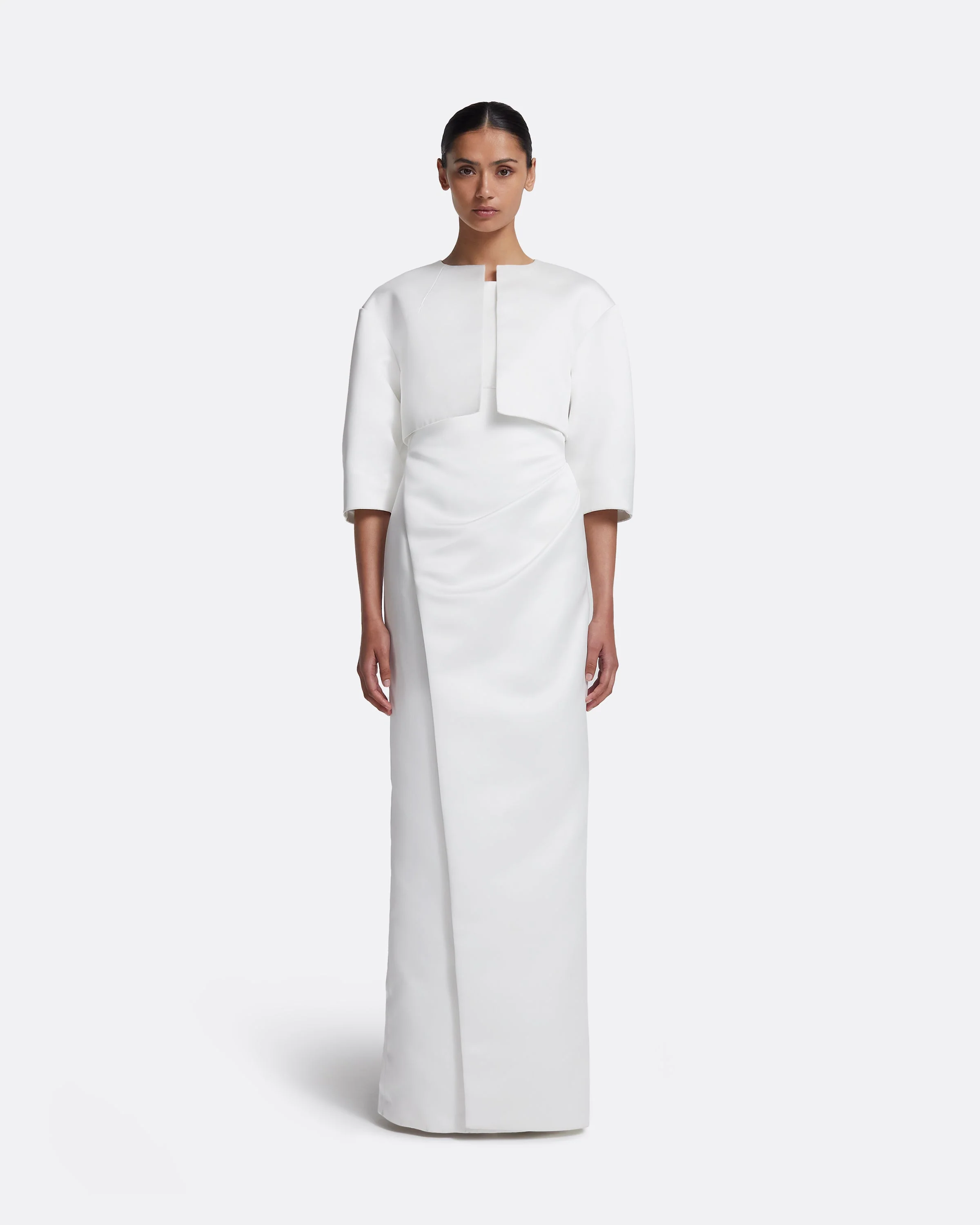 Misaki Long Dress in Porcelain - Image 5