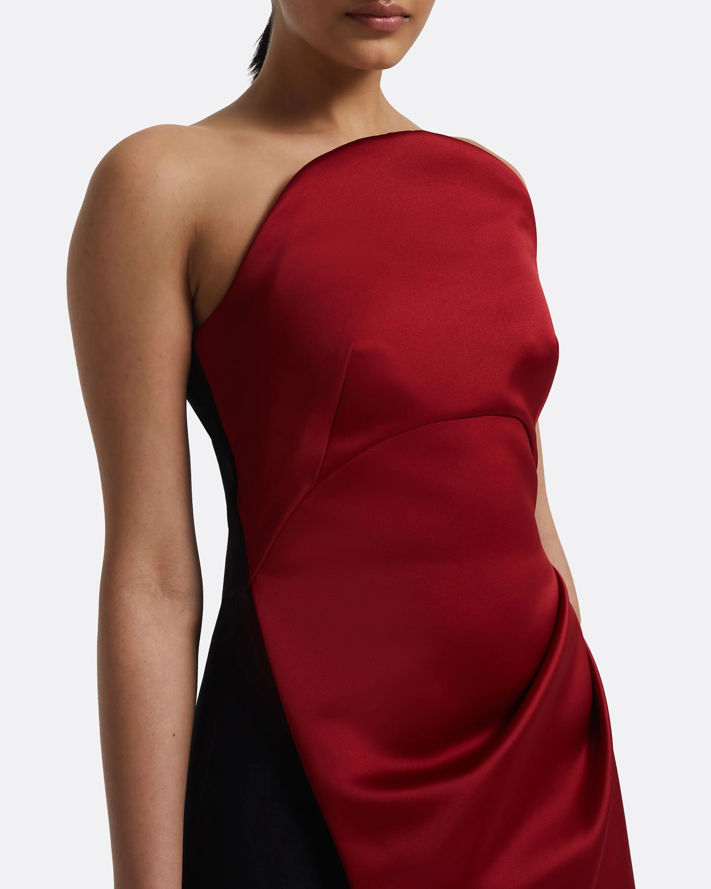 Misaki Long Dress in Swinton on Black - Image 3