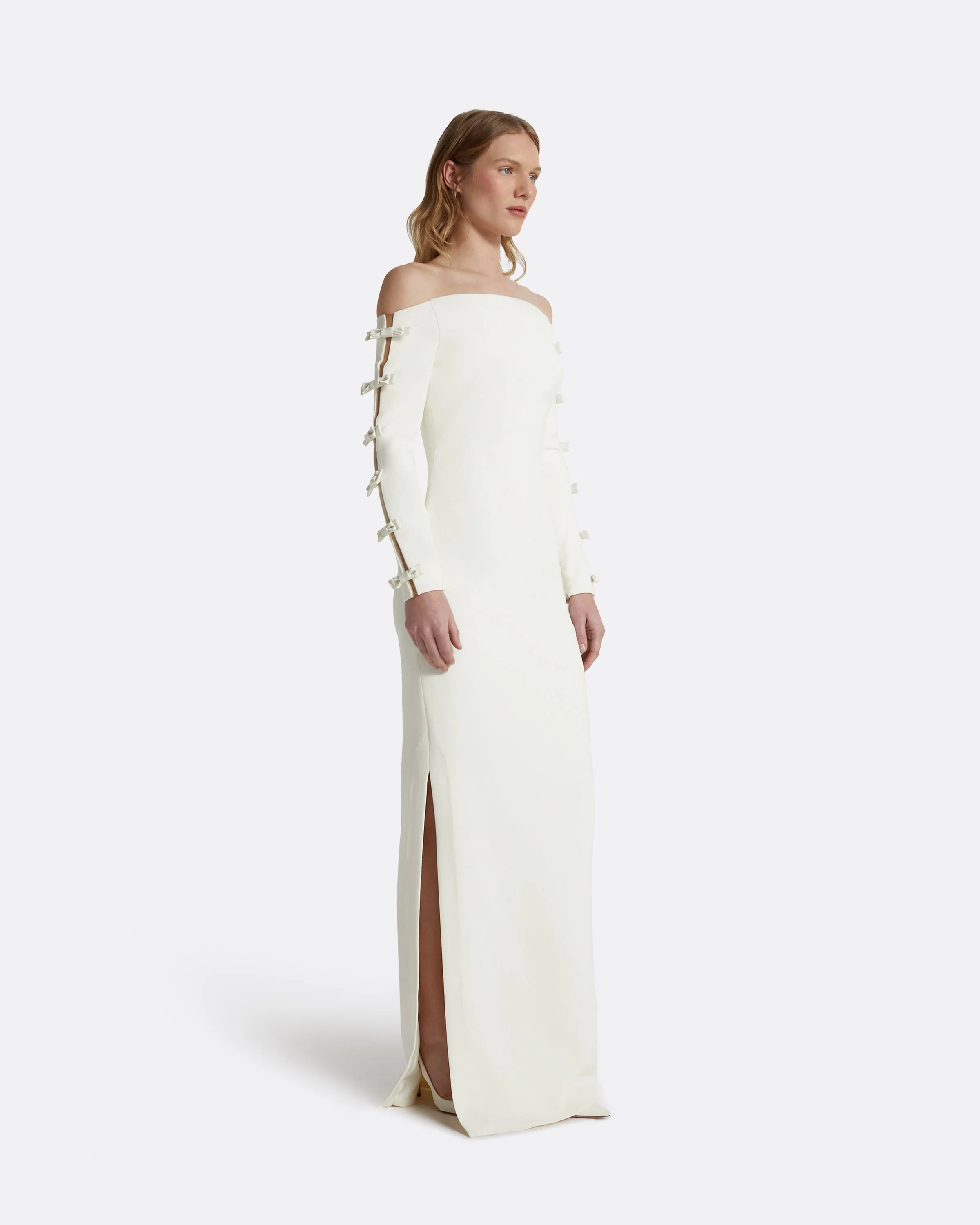 Morag Ivory Long Dress - Image 10