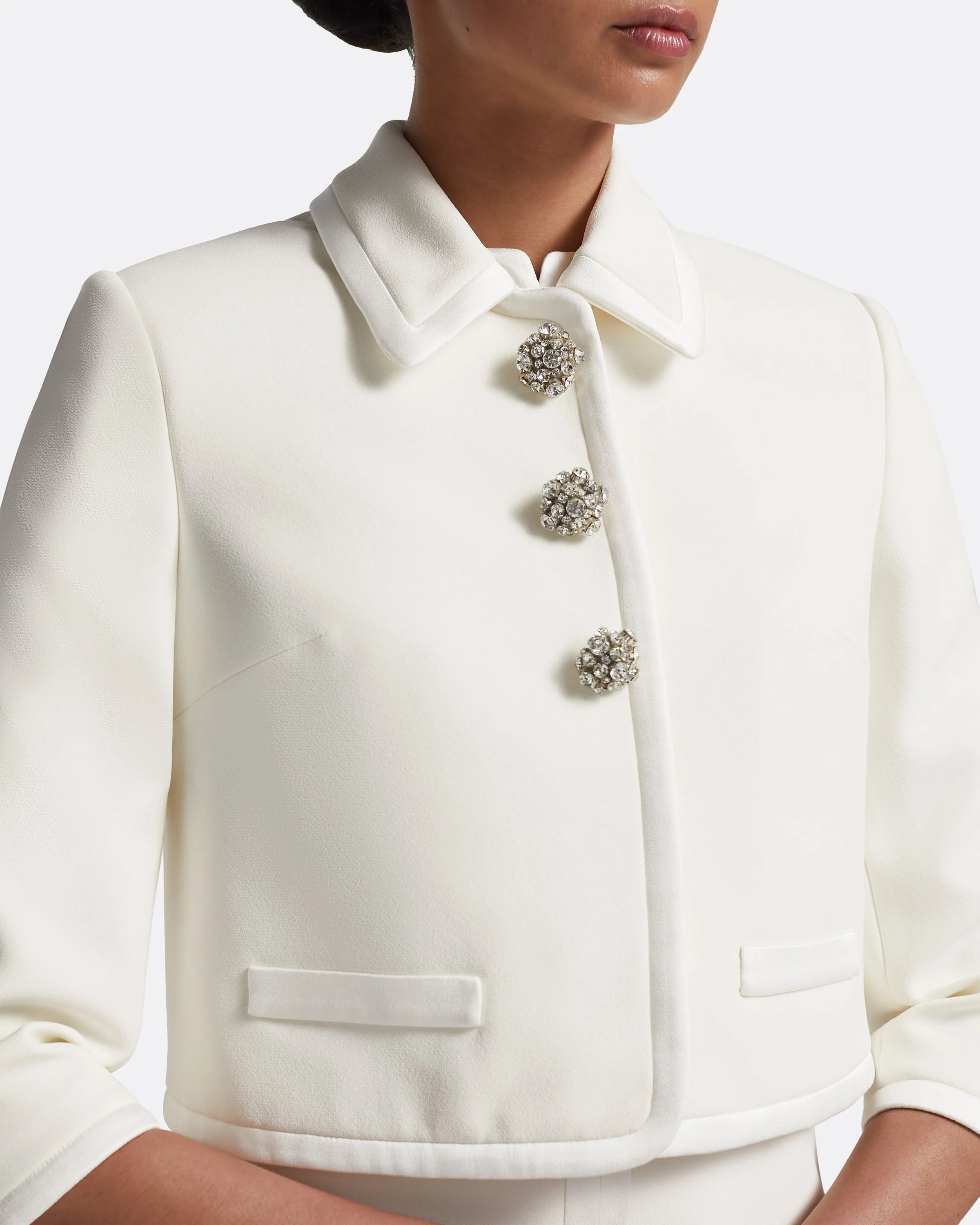 Niina Jacket in Ivory with Crystal - Image 10