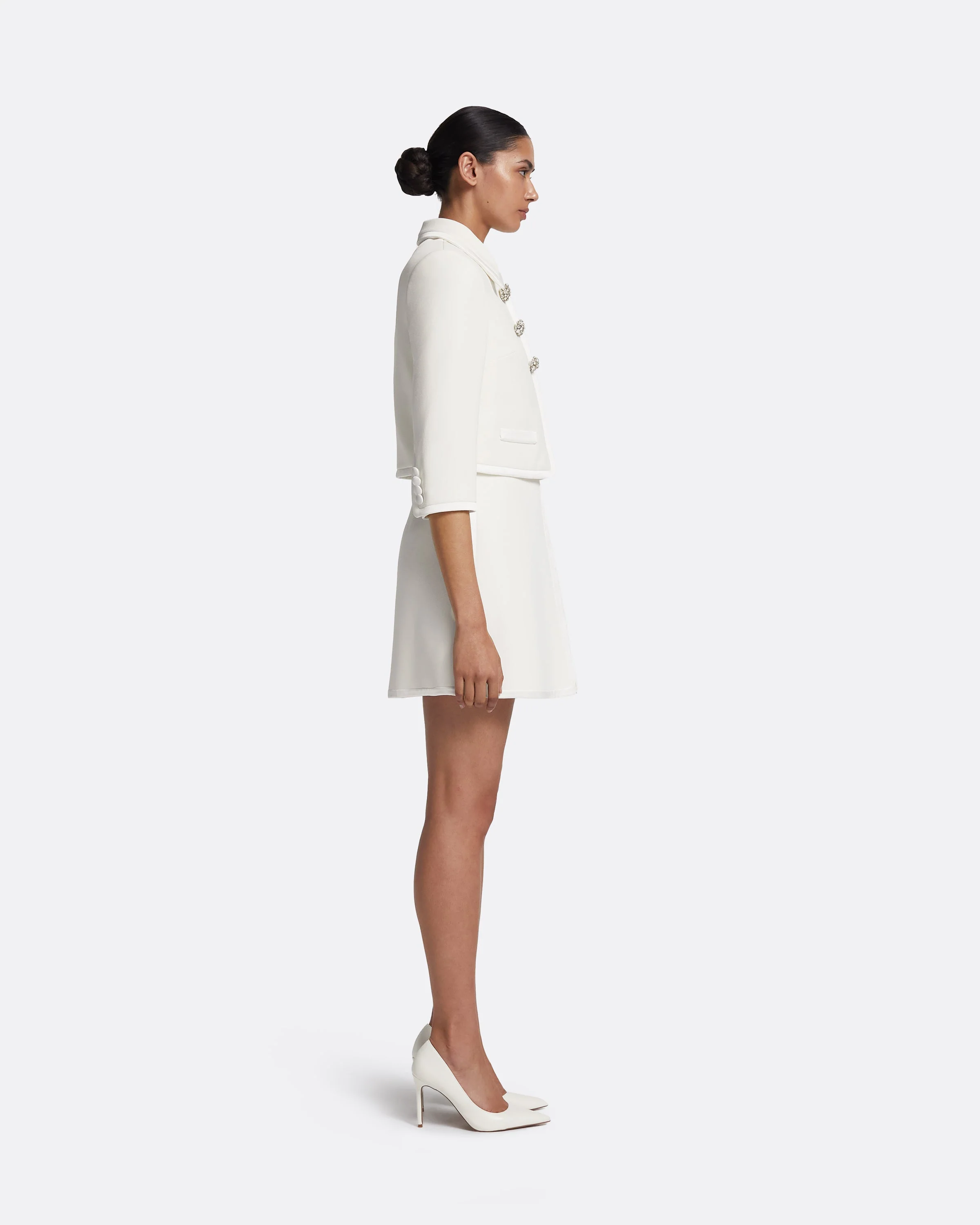Niina Jacket in Ivory with Crystal - Image 5