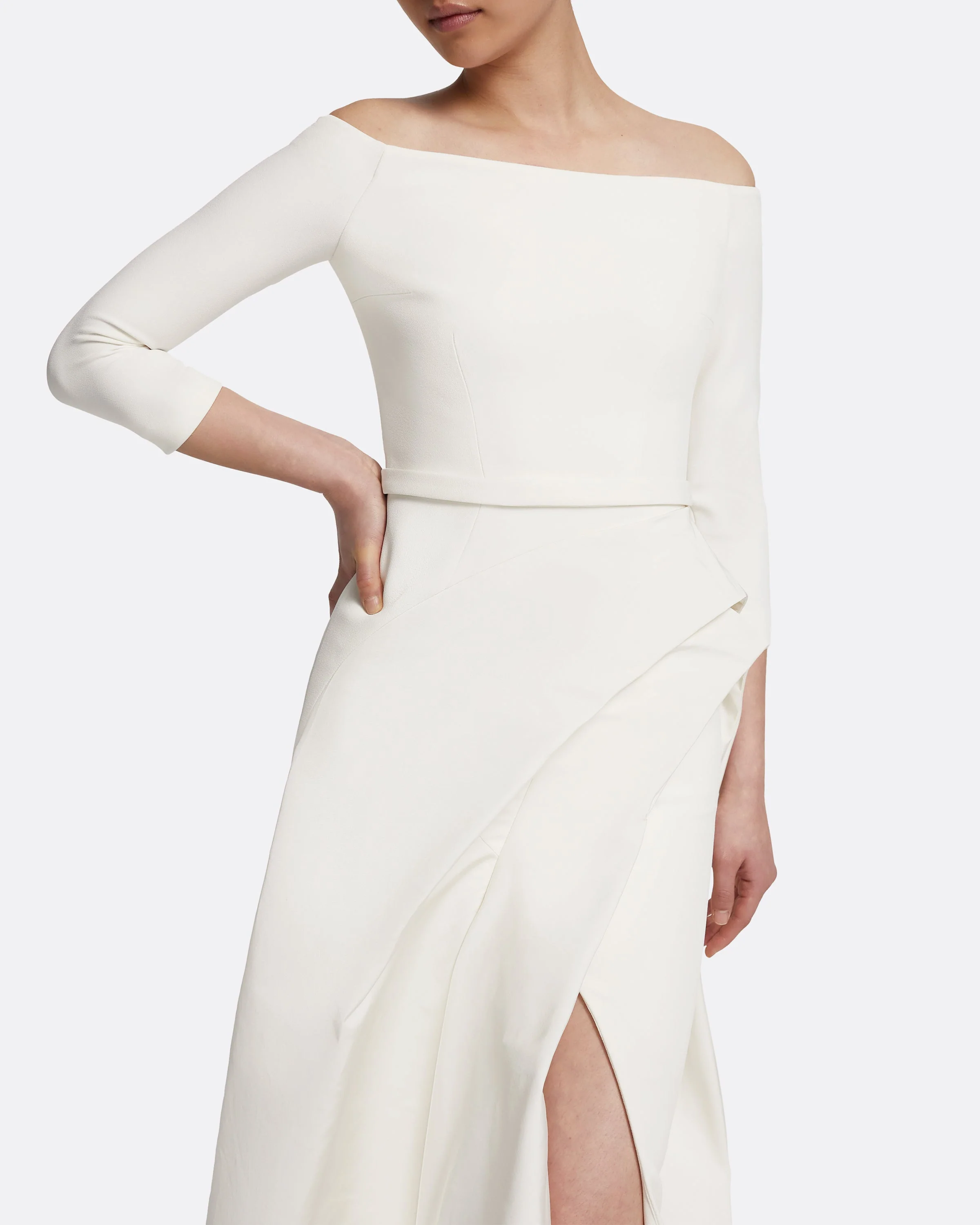 Nila Long Dress in Ivory - Image 8