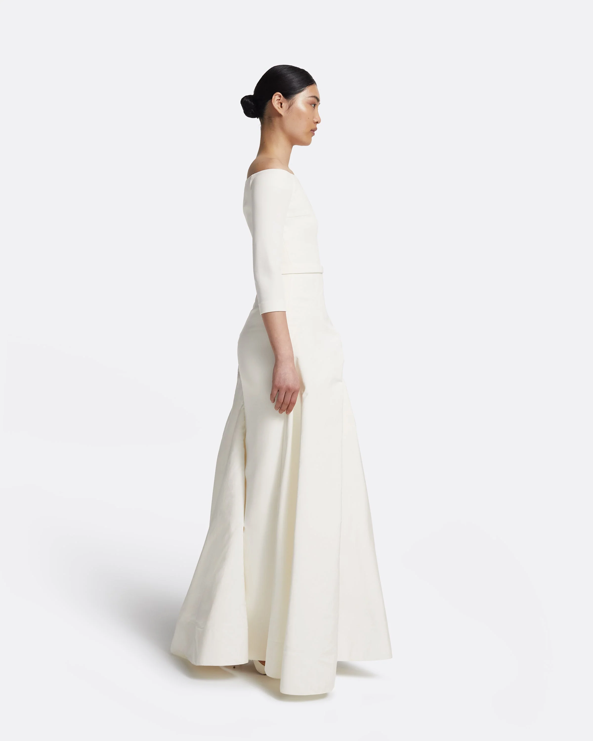 Nila Long Dress in Ivory - Image 9