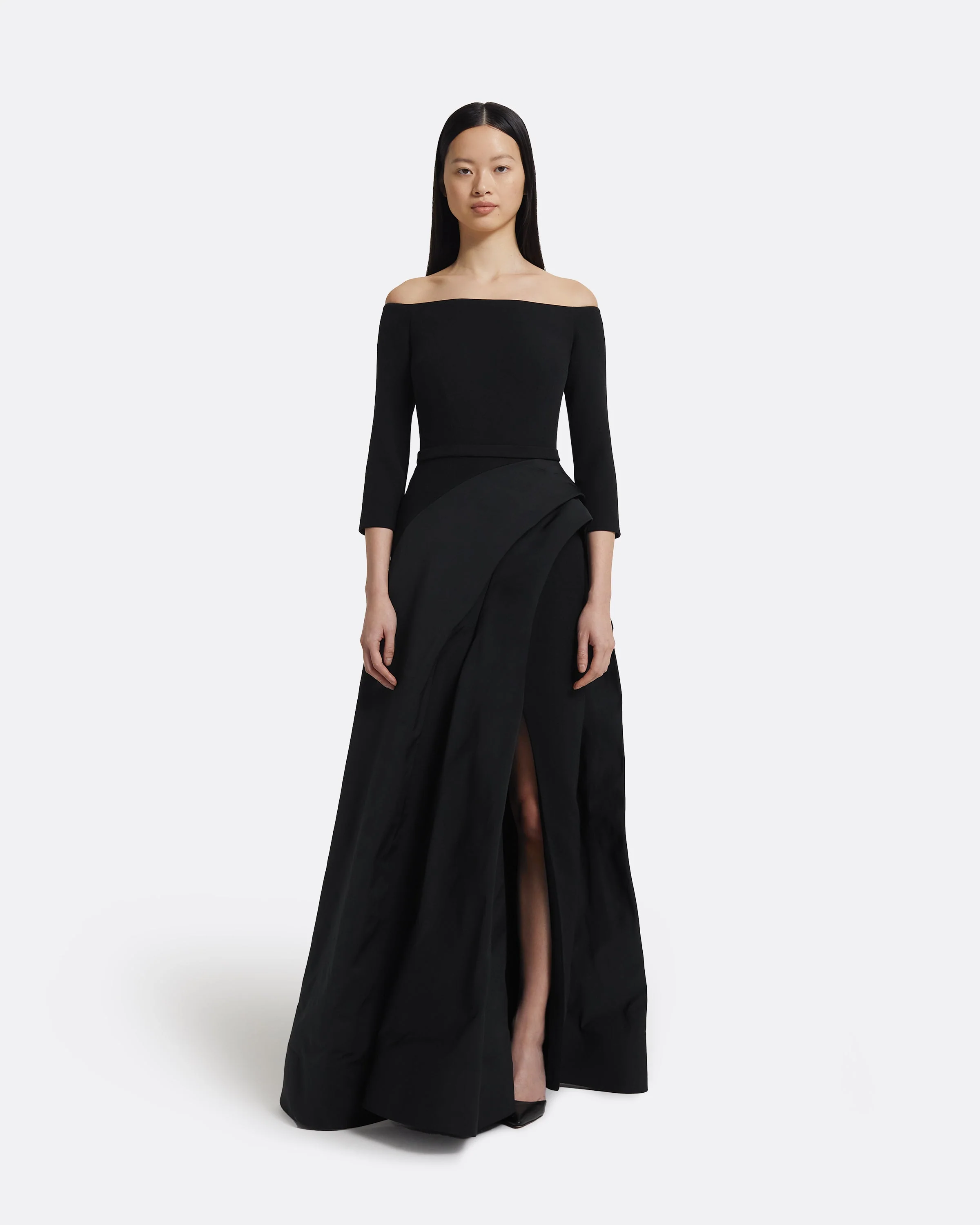 Nila Long Dress in Black - Image 6