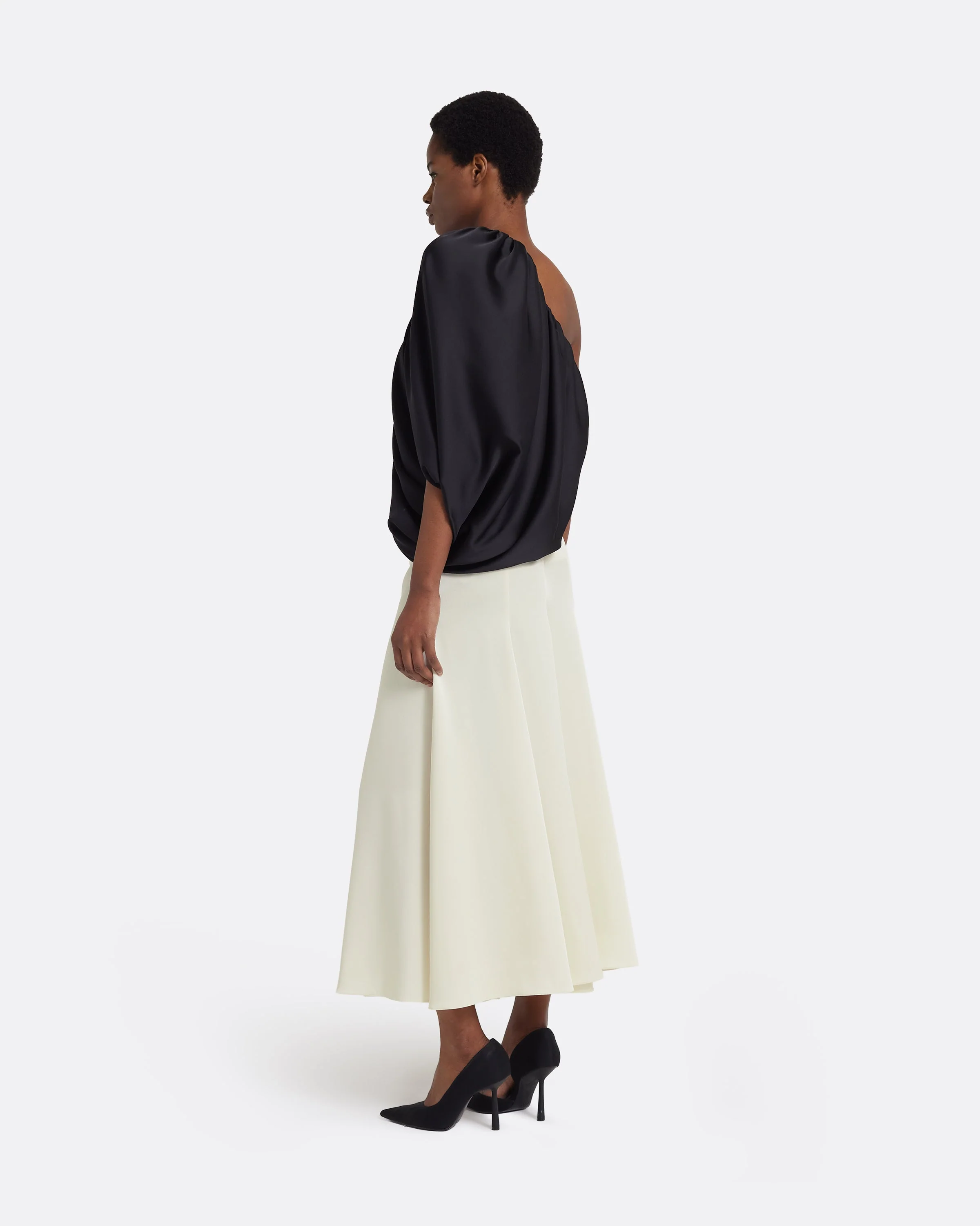 Nuala Skirt in Sorbet with Coated Tweed Belt - Image 4