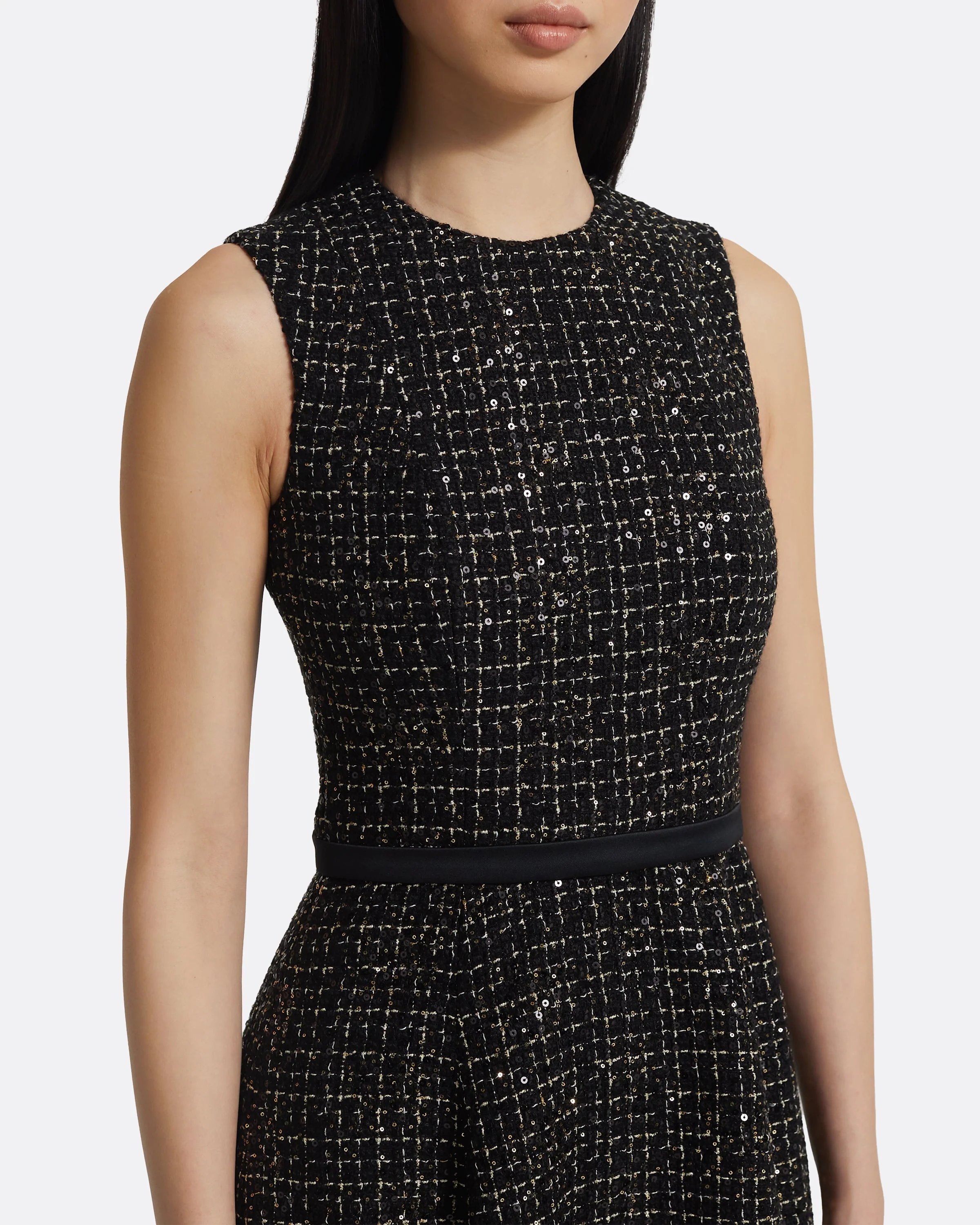 Okimi Dress in Black & Gold - Image 3