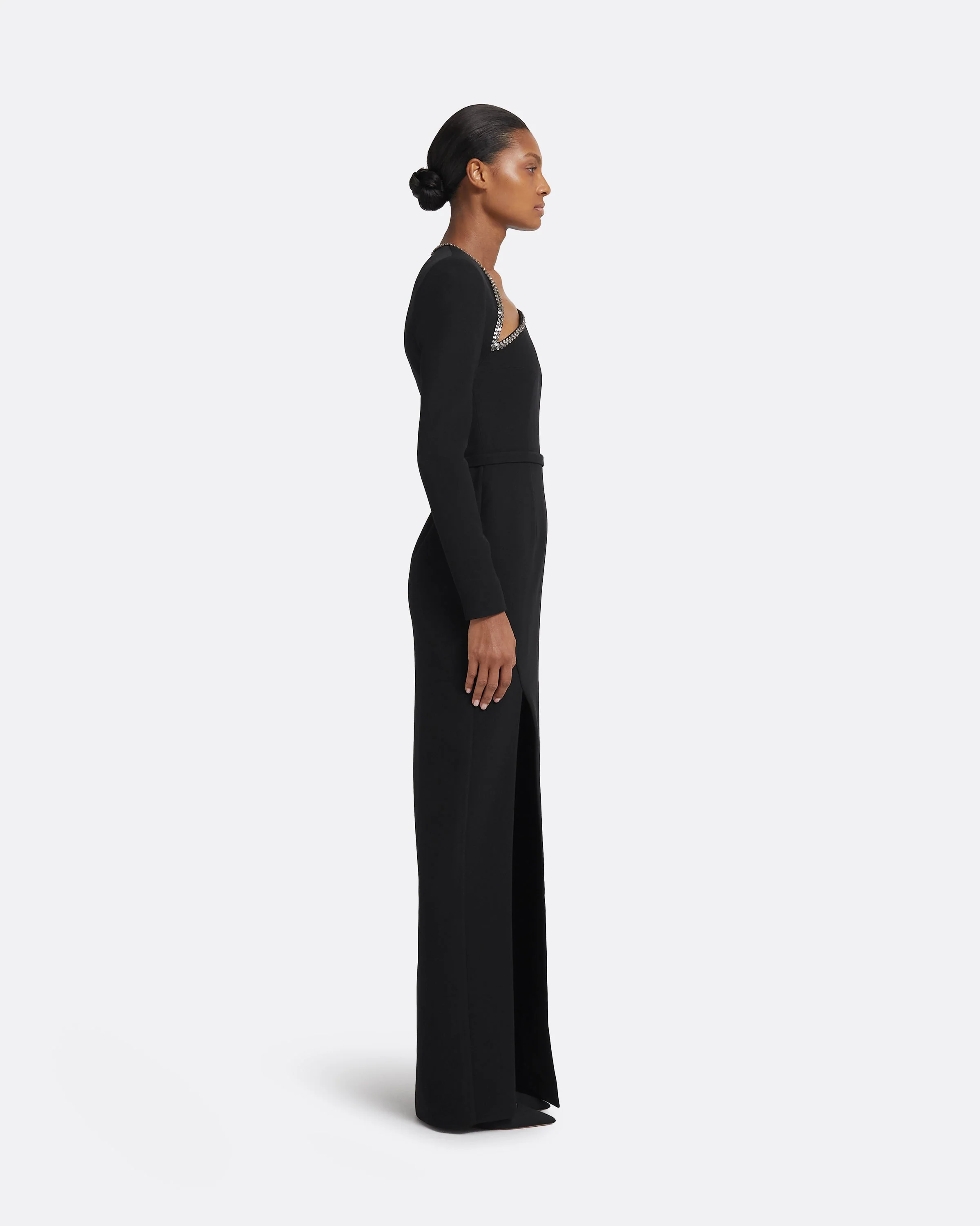 Ottavia Black Long Dress - Image 4