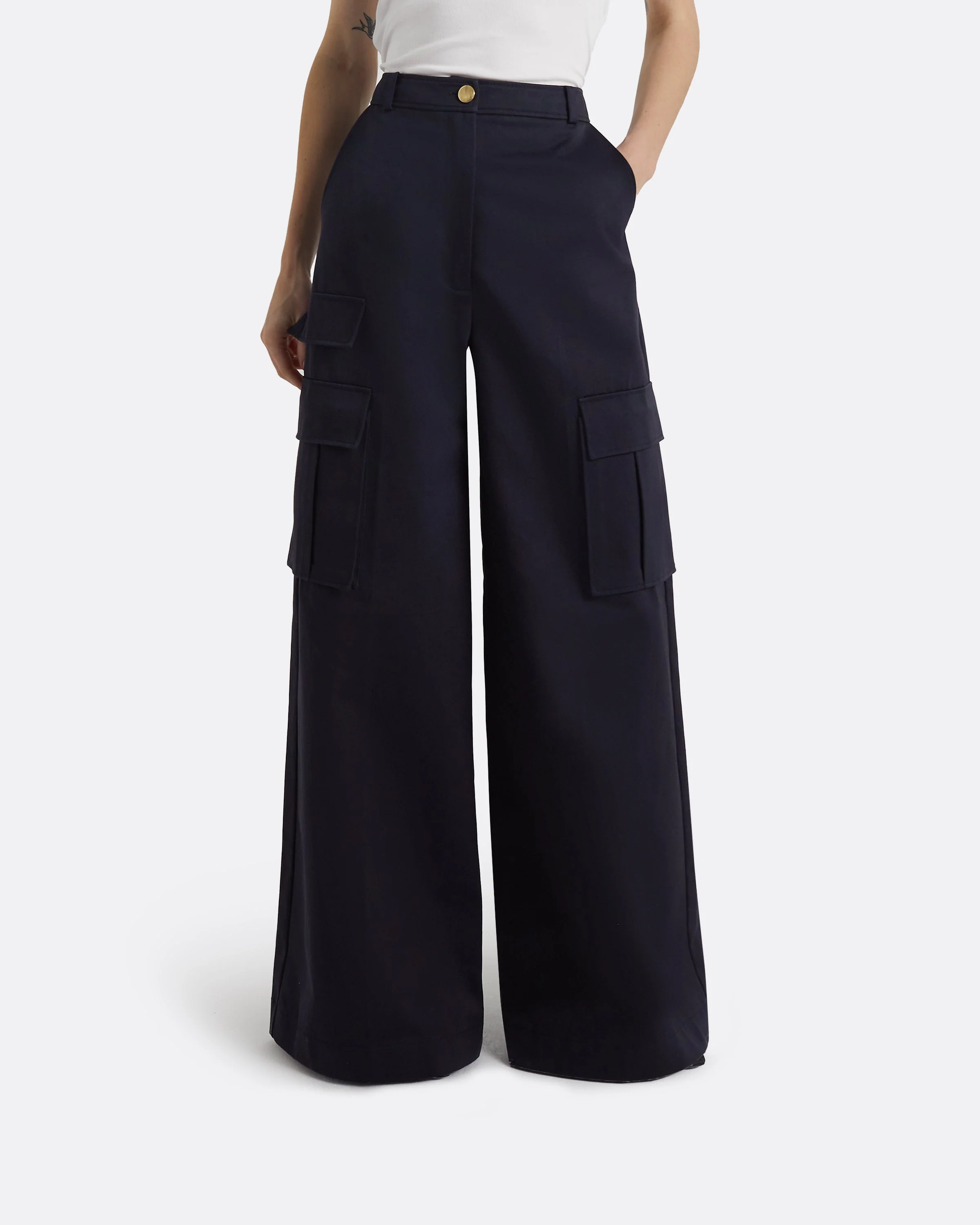 Paola Midnight Navy Trousers - Image 3
