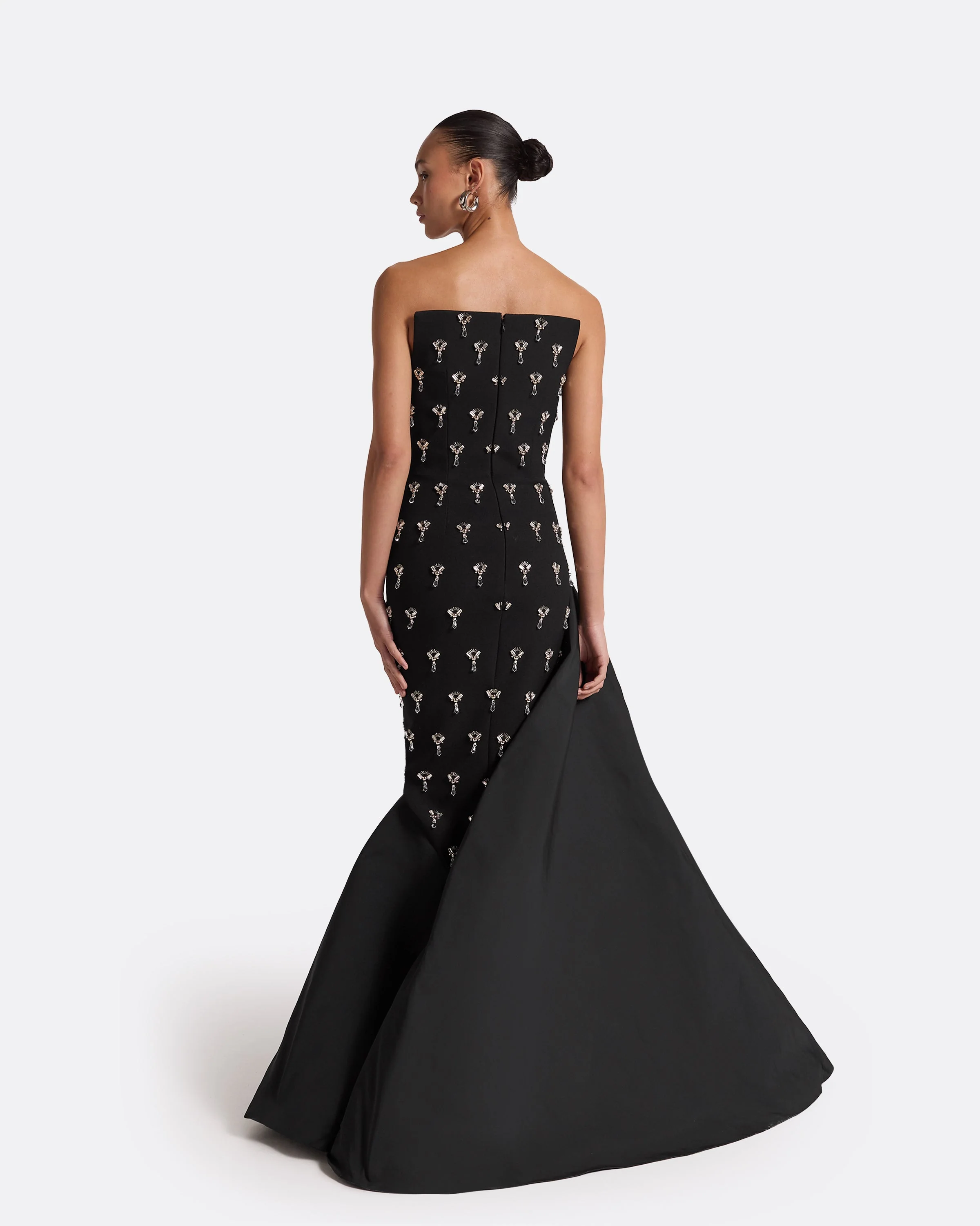 Pia Black Long Dress - Image 22