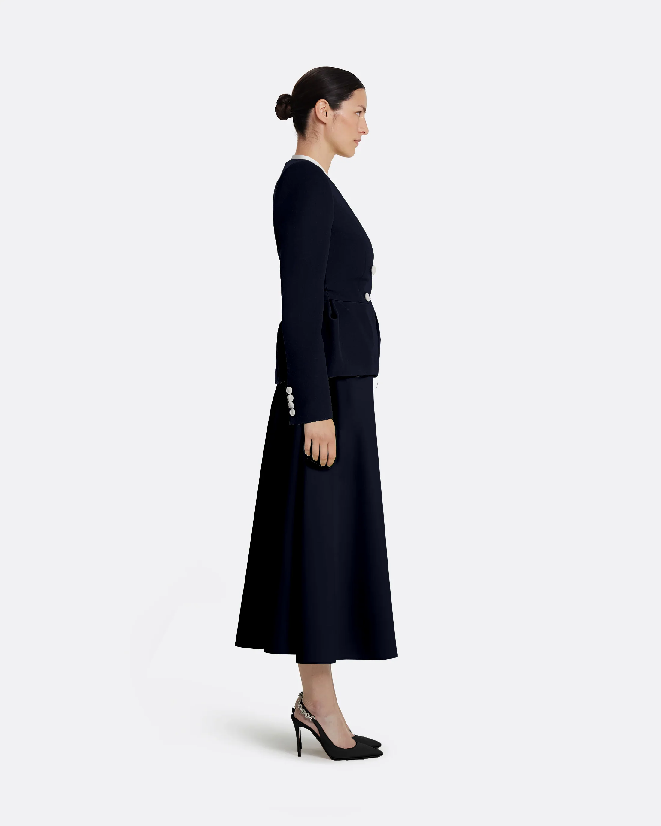 Primrose Jacket in Azurite with Ivory - Image 6