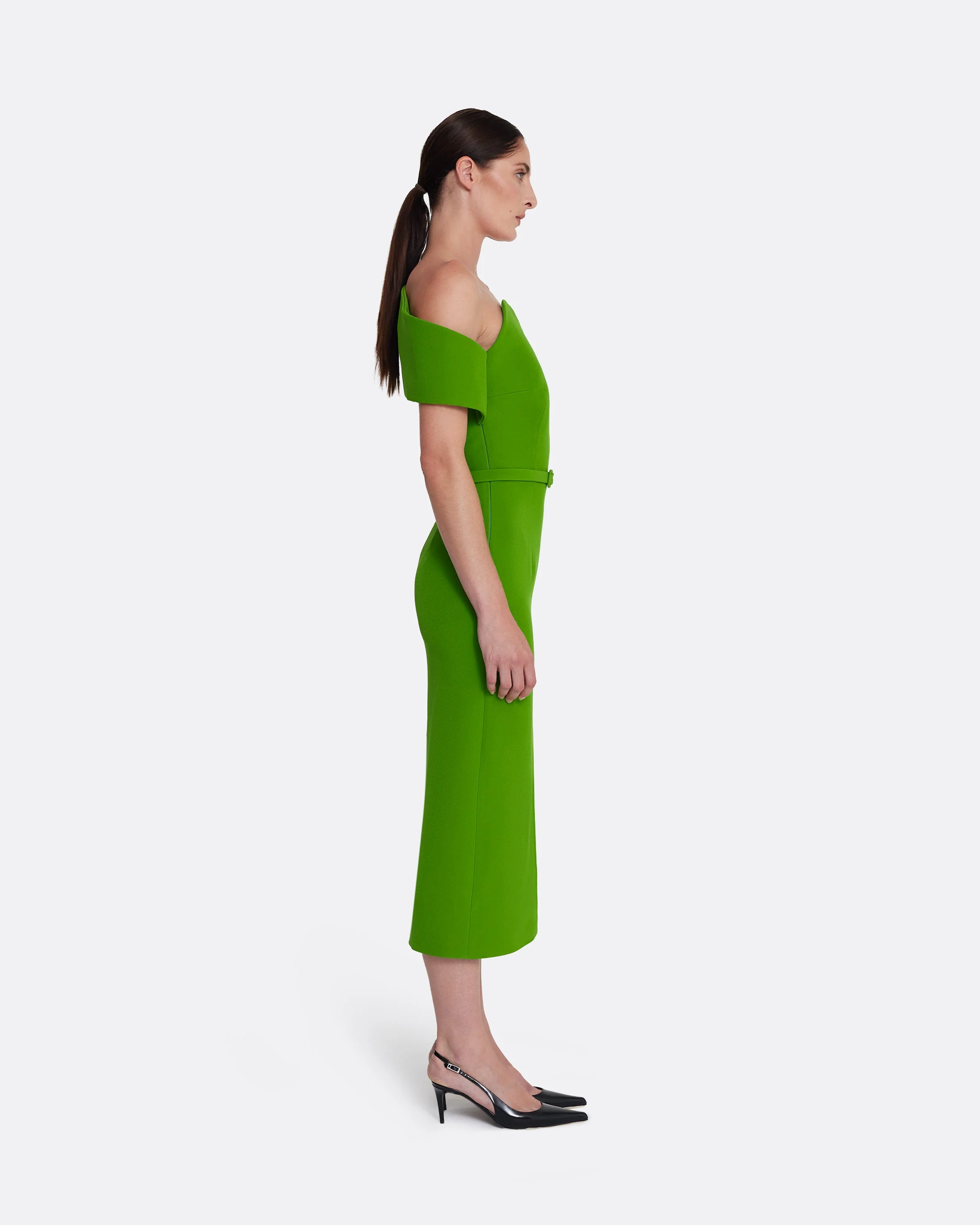 Raffaella Midi Dress in Verdant Green - Image 9
