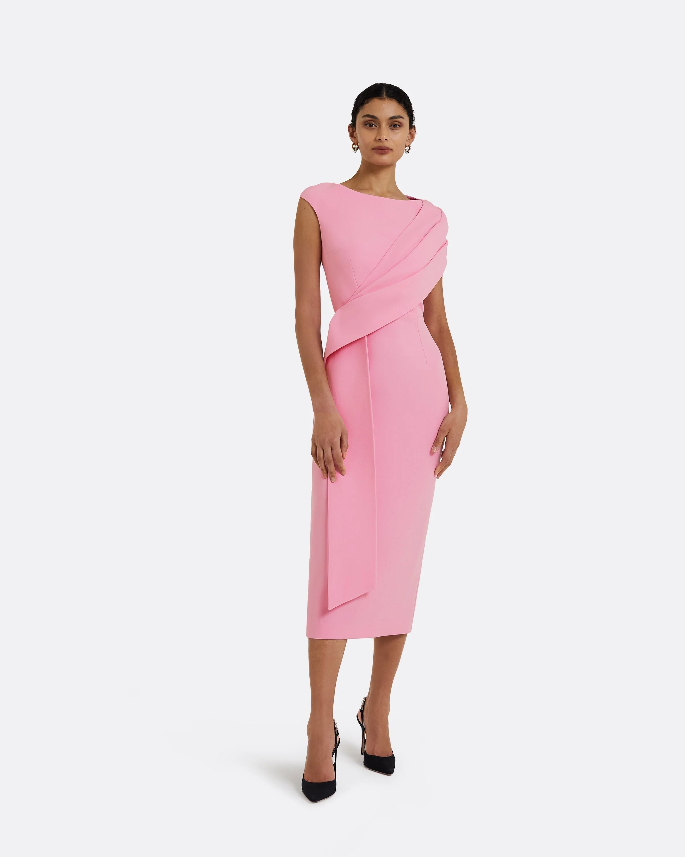 Regina Begonia Pink Midi Dress - Image 6