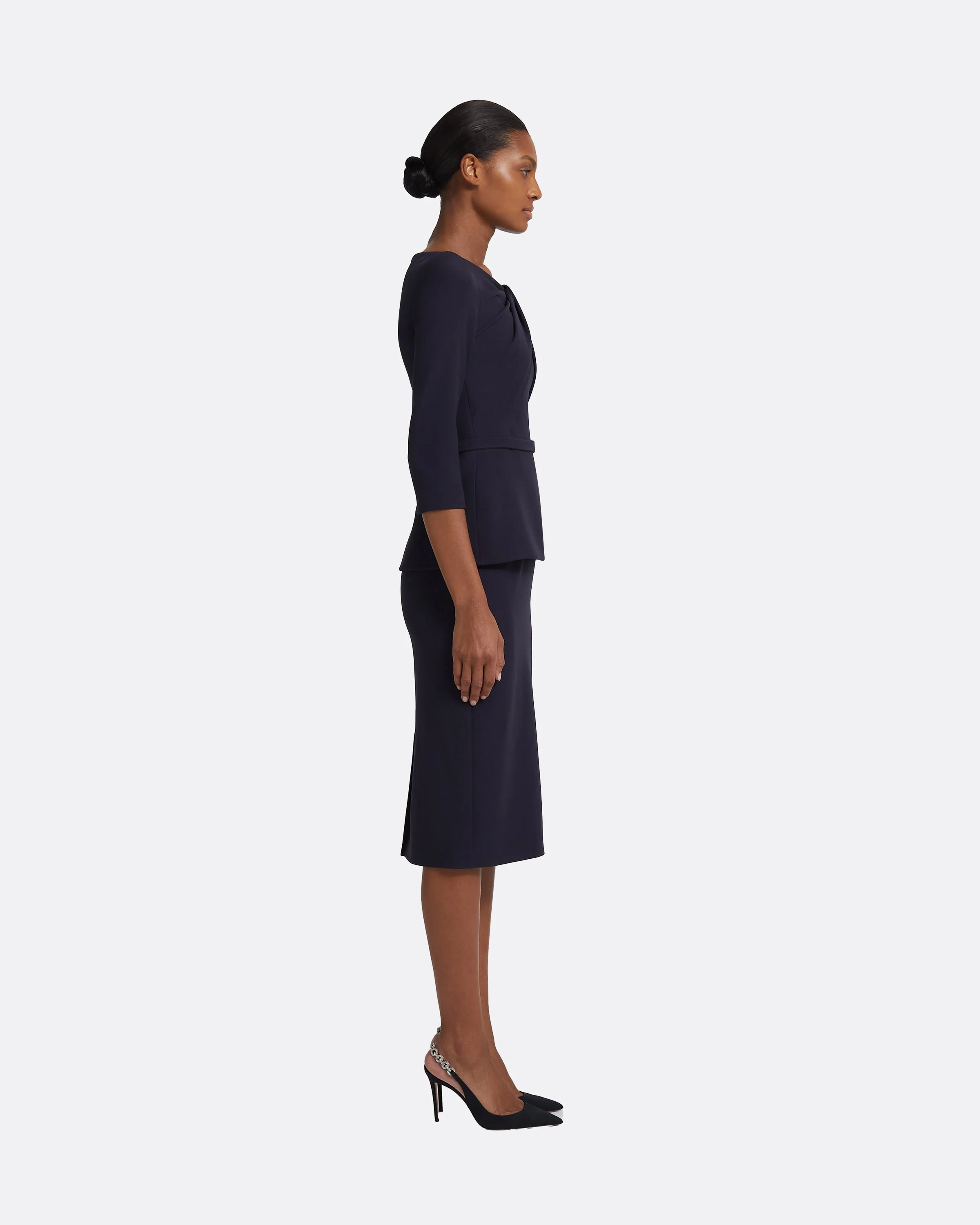 Rildanna Midi Dress in Midnight Navy - Image 4