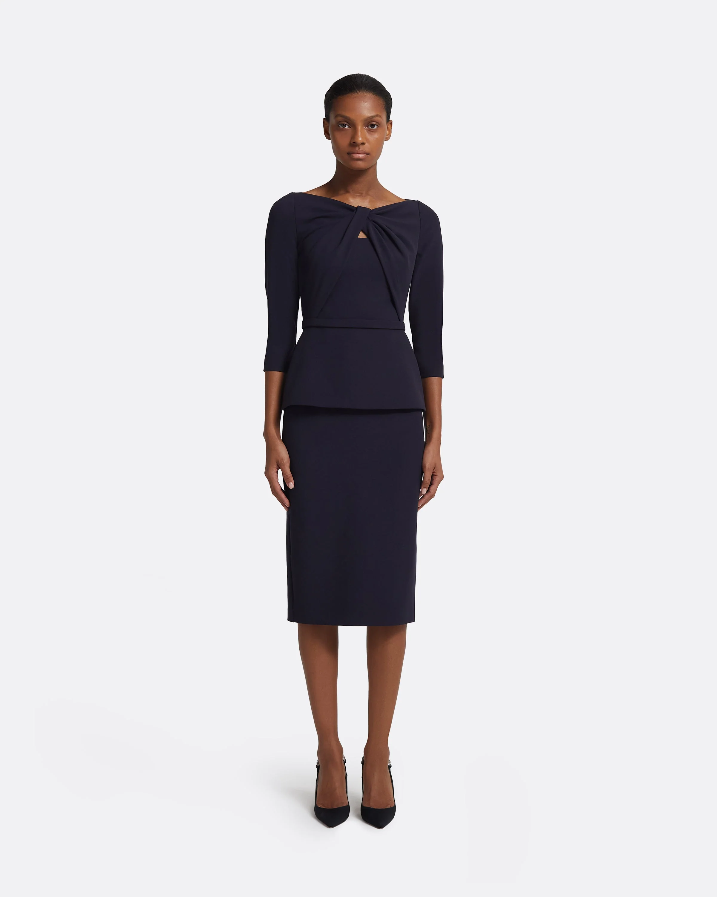 Rildanna Midi Dress in Midnight Navy - Image 6
