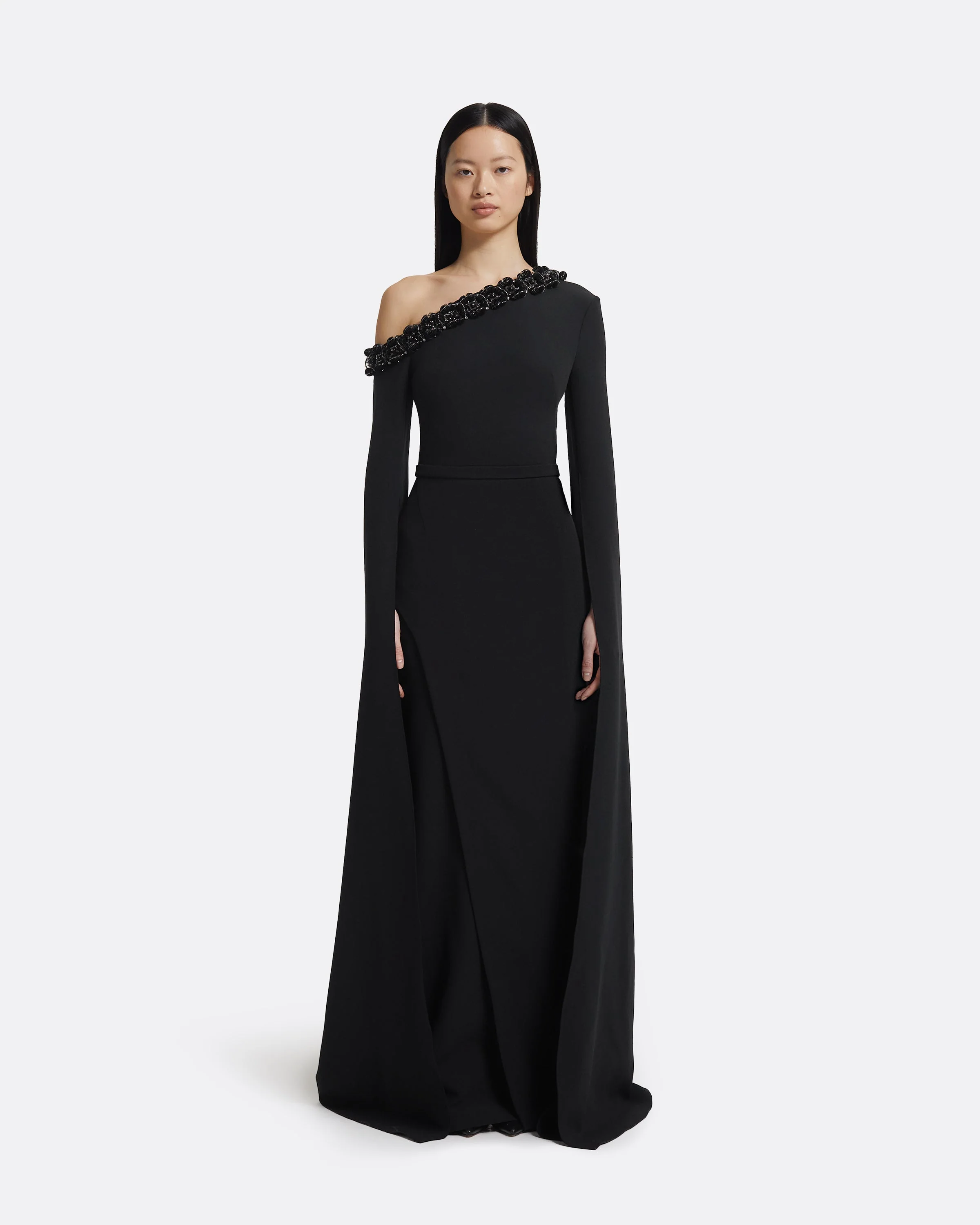 Rinna Long Dress in Black - Image 6
