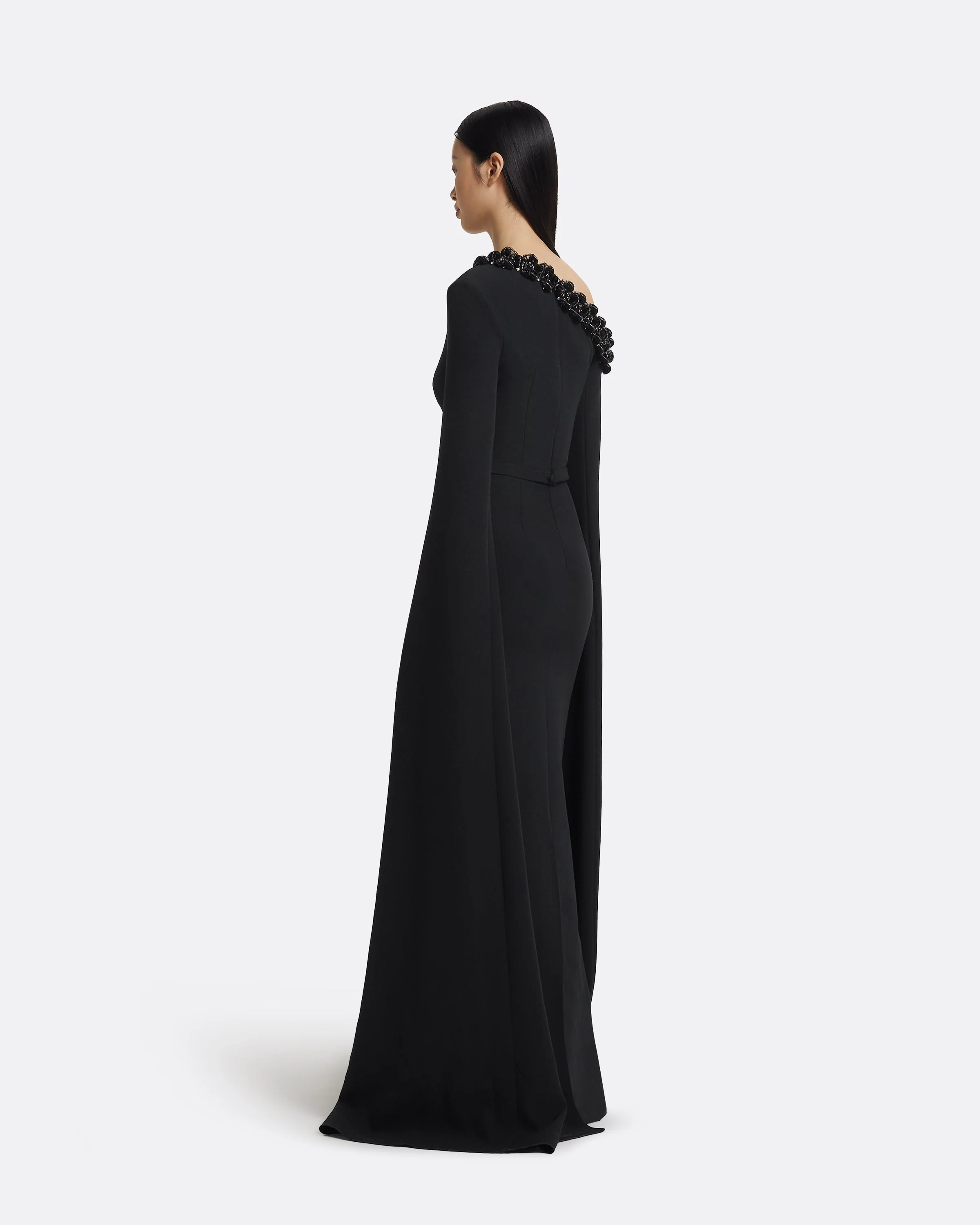 Rinna Long Dress in Black - Image 7