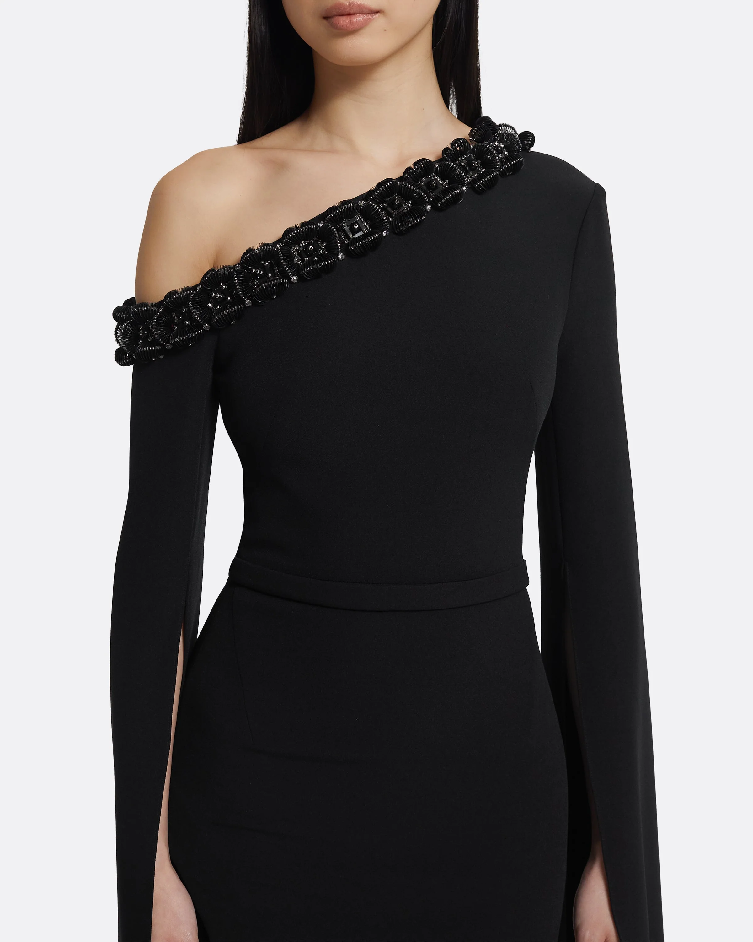 Rinna Long Dress in Black - Image 8