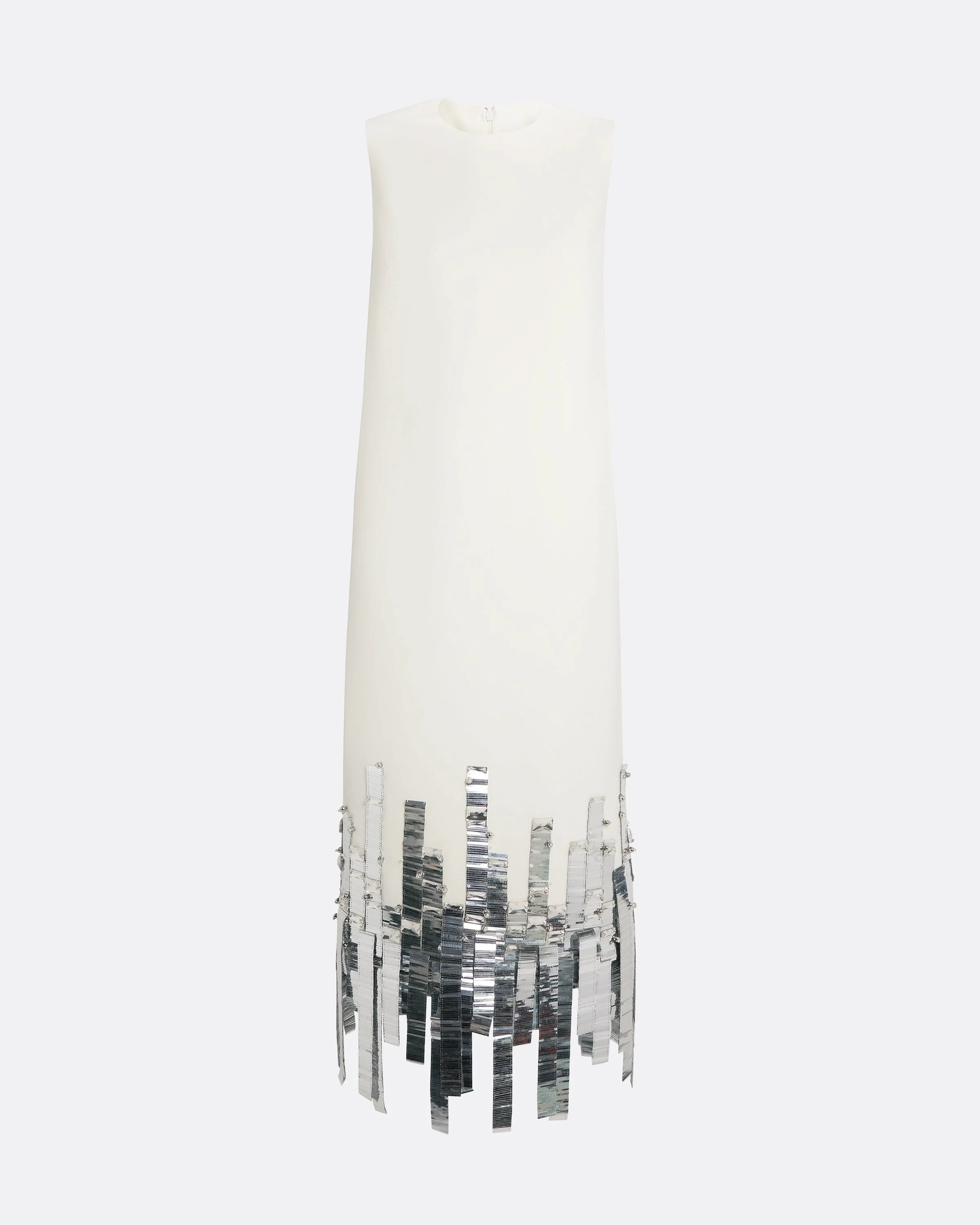 Ripa Midi Dress in Ivory with Silver - Image 5