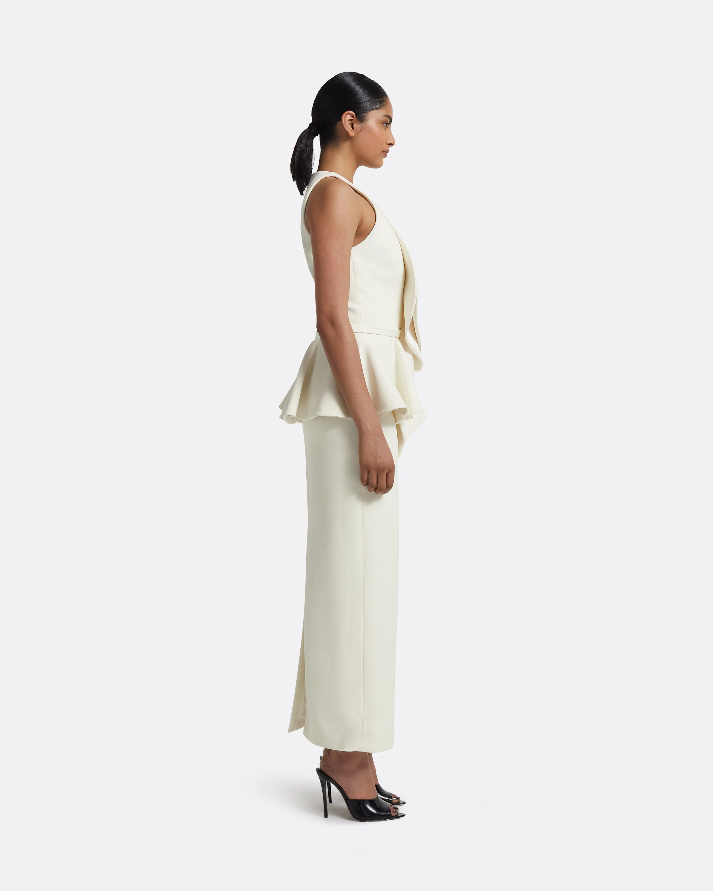 Riya Midi Dress in Ivory - Image 4