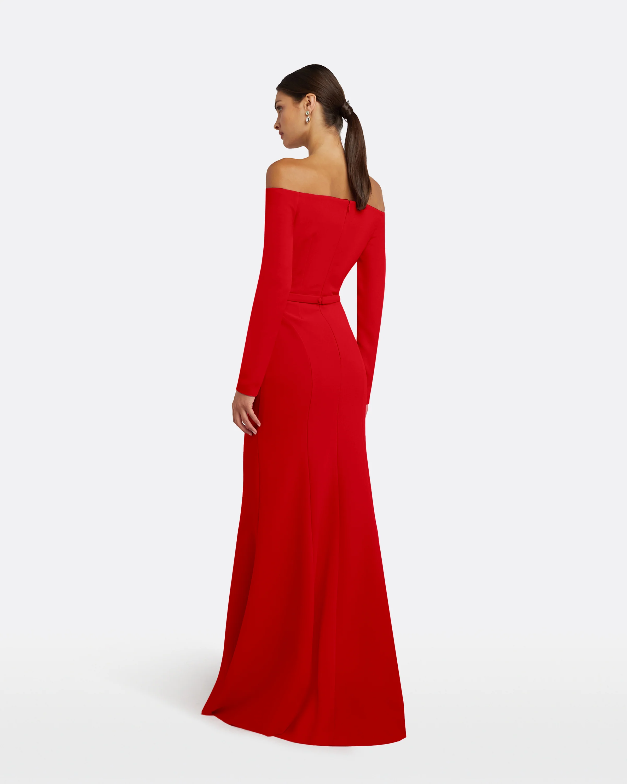 Rory Cherry Red Long Dress - Image 2