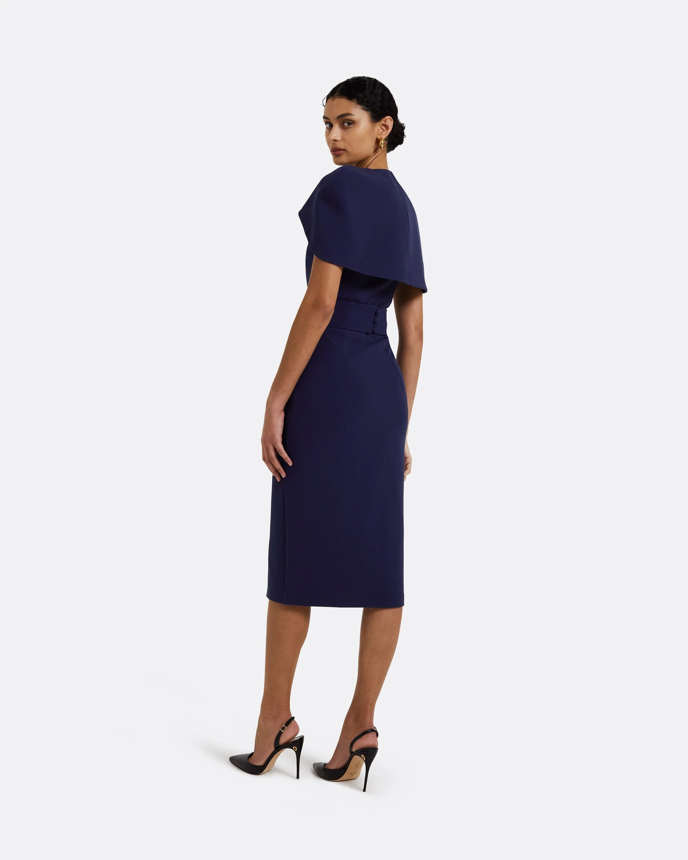 Rosa Azurite Blue Midi Dress - Image 7