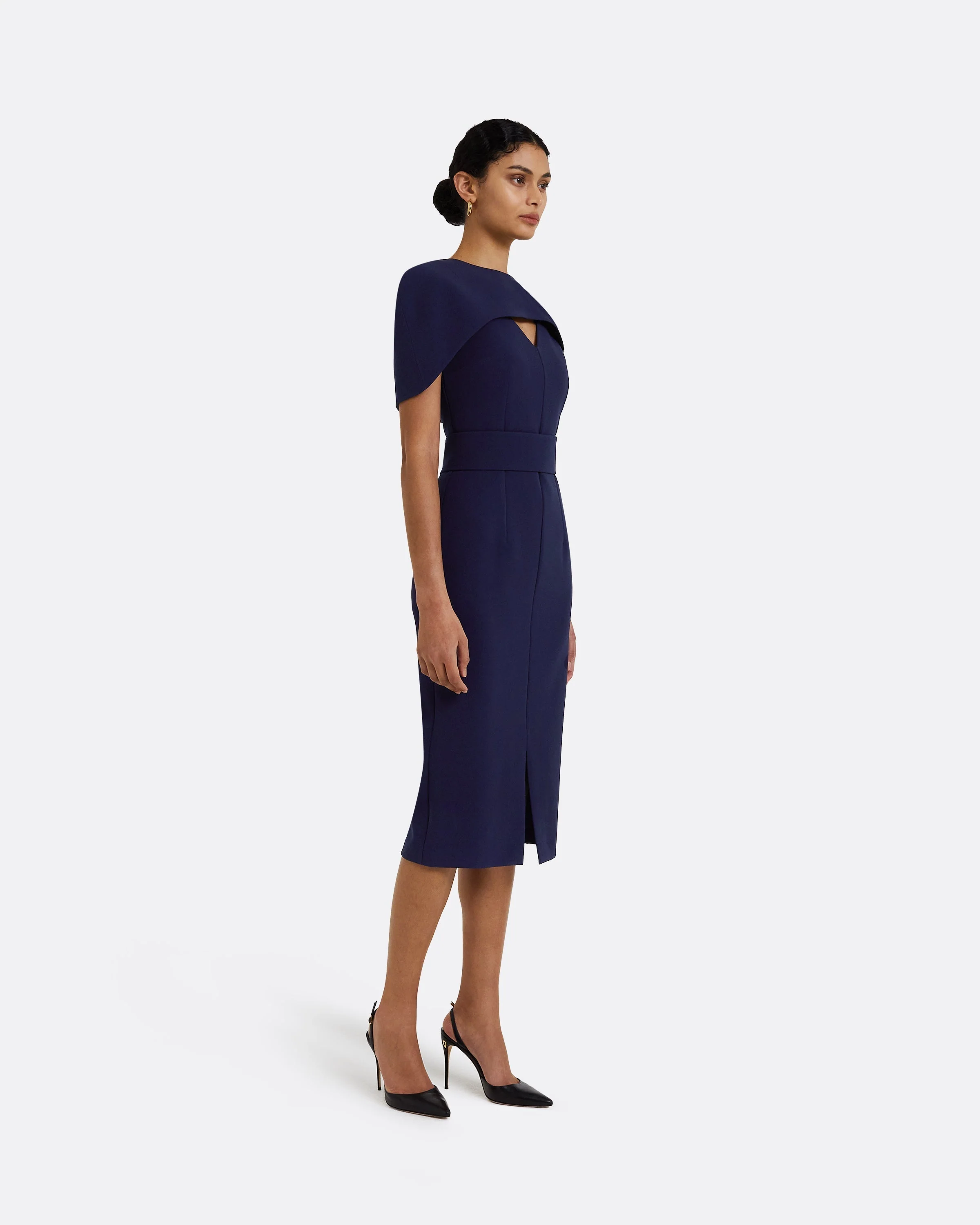 Rosa Azurite Blue Midi Dress - Image 9