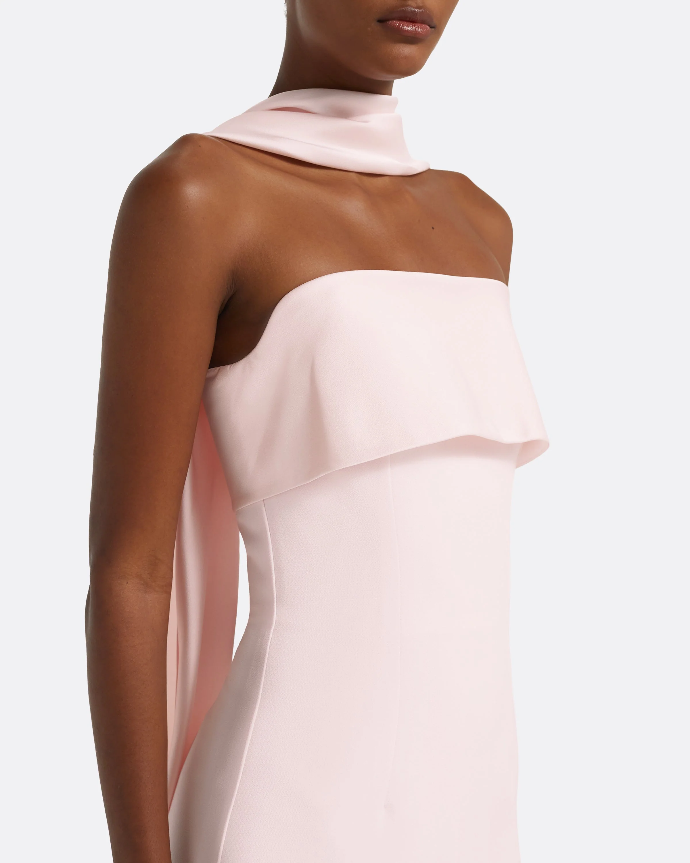 Roshana Barely Pink Long Dress - Image 3