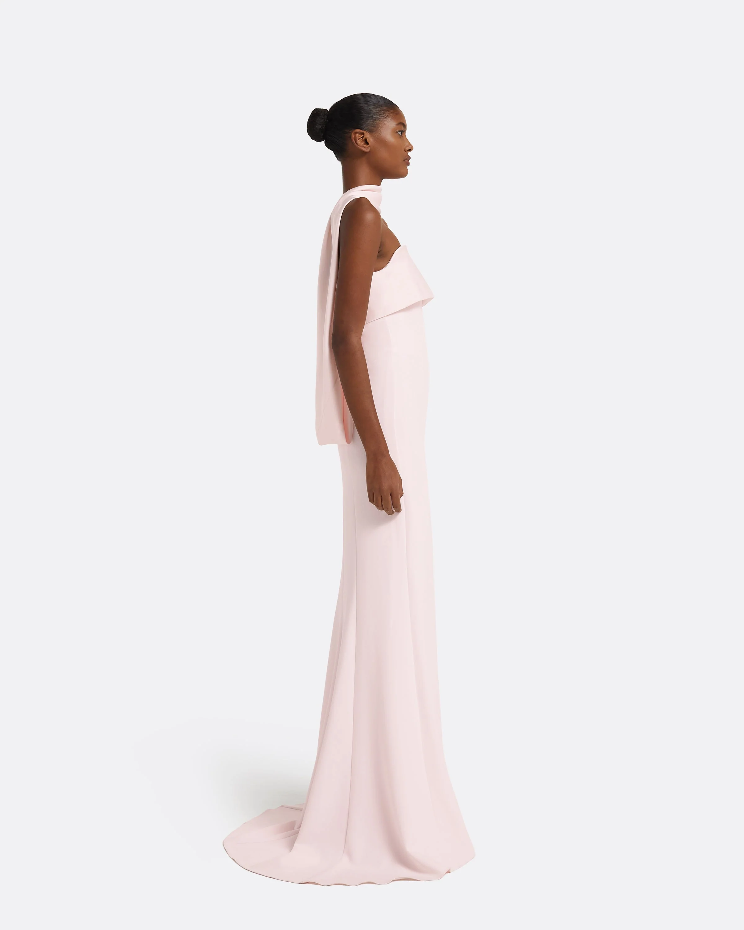 Roshana Barely Pink Long Dress - Image 9