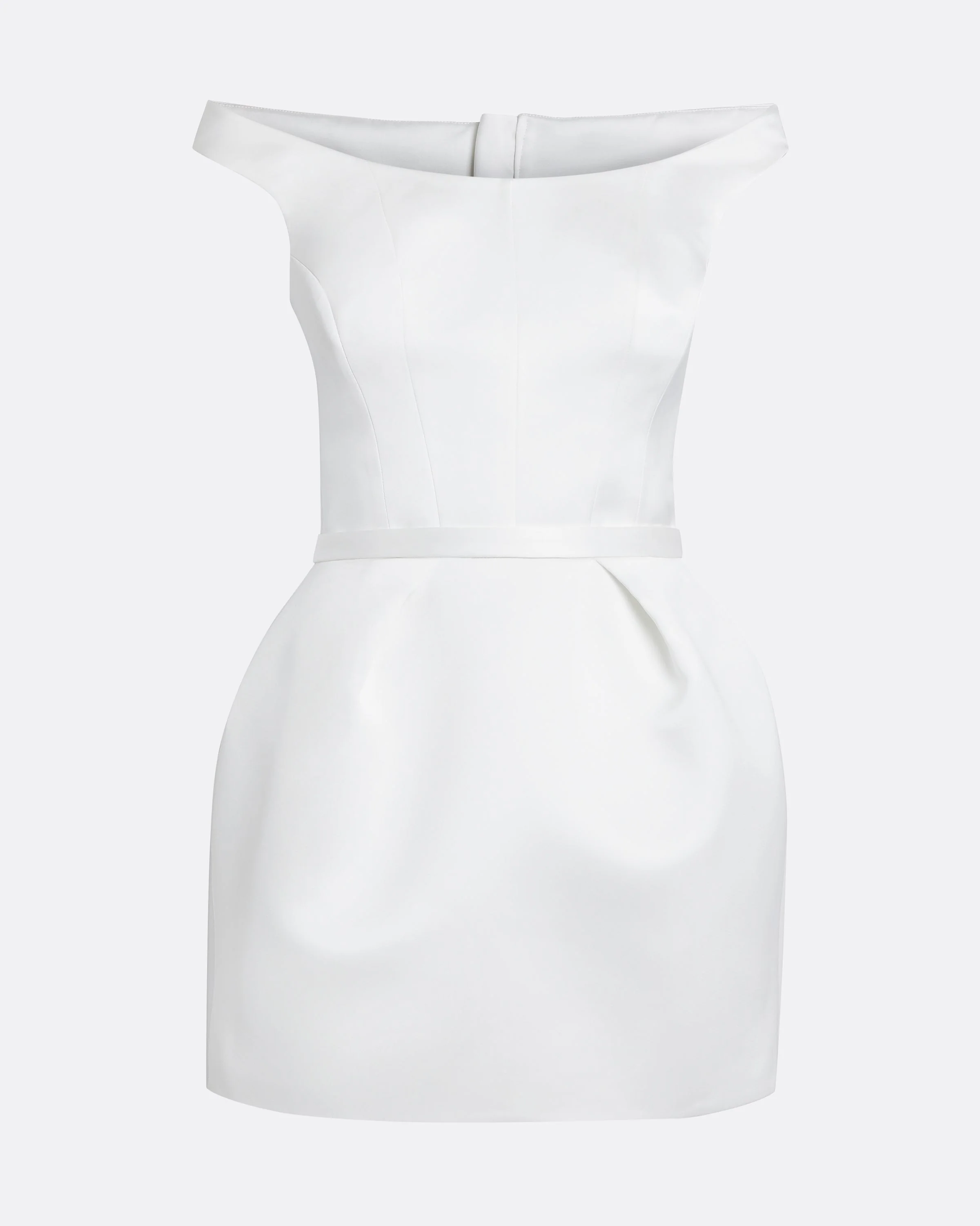 Senka Short Dress in Porcelain - Image 14