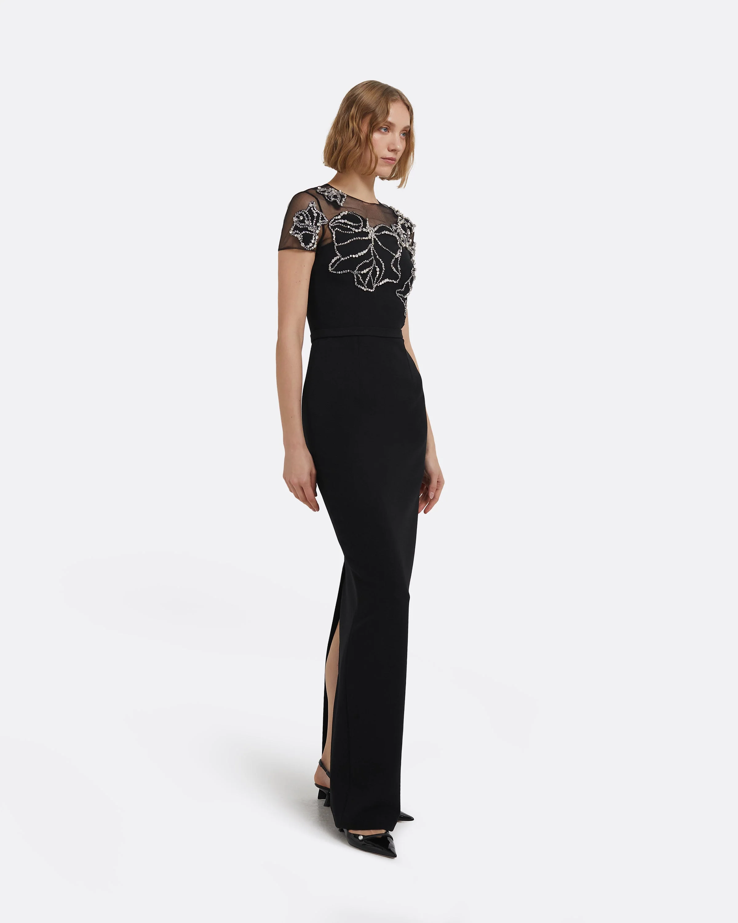 Solani Long Dress In Black - Image 9