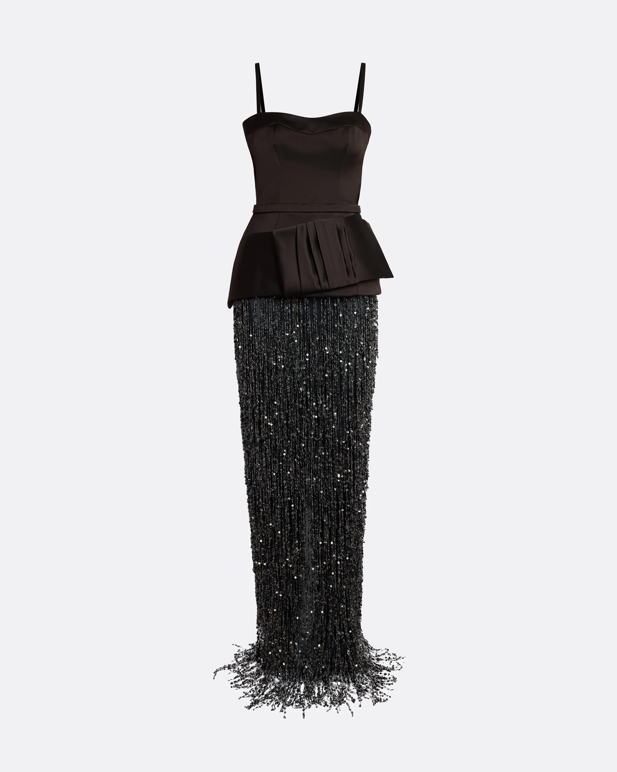 Sorai Long Dress in Peat Brown on Black - Image 10