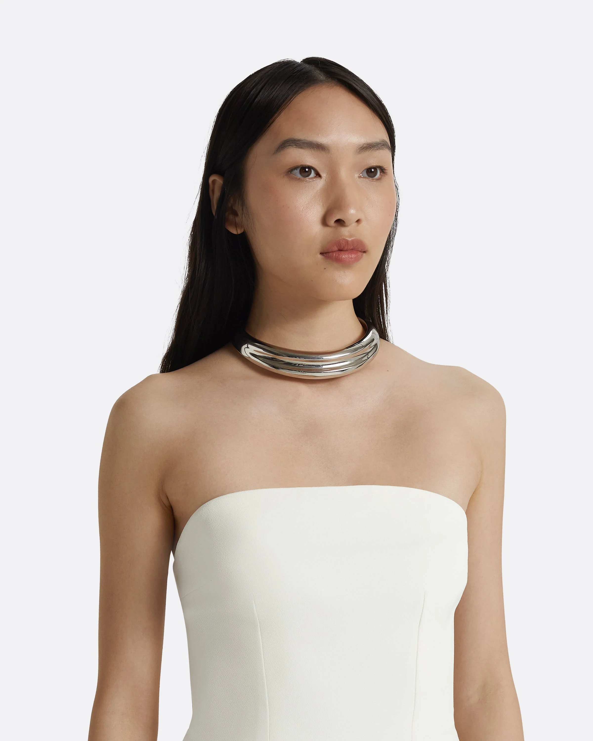 Soshin Ivory Strapless Dress - Image 8