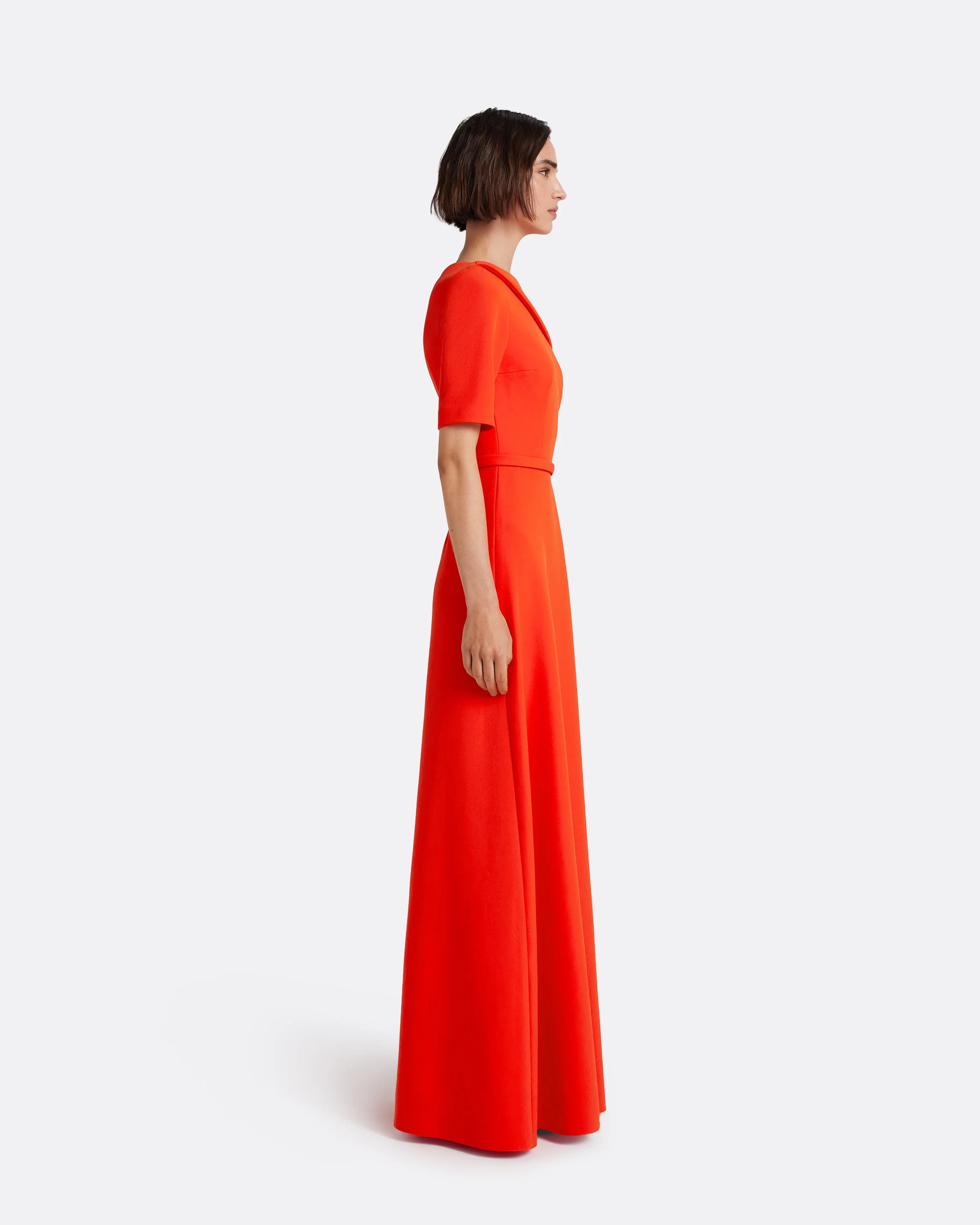 Stephanie Long Dress in Apple Red - Image 11