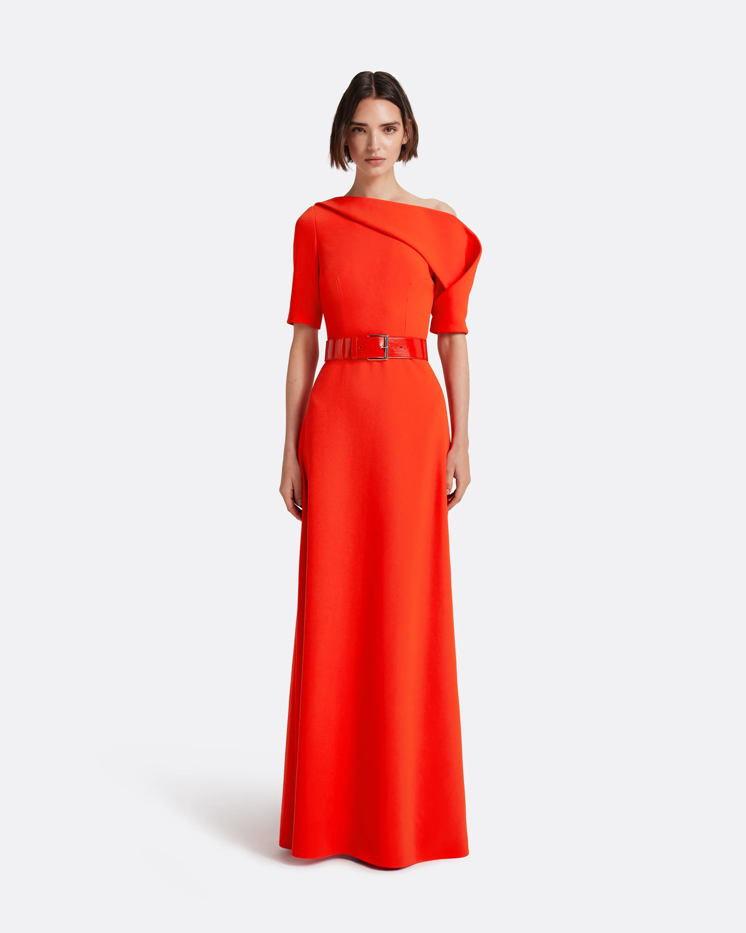 Stephanie Long Dress in Apple Red - Image 5
